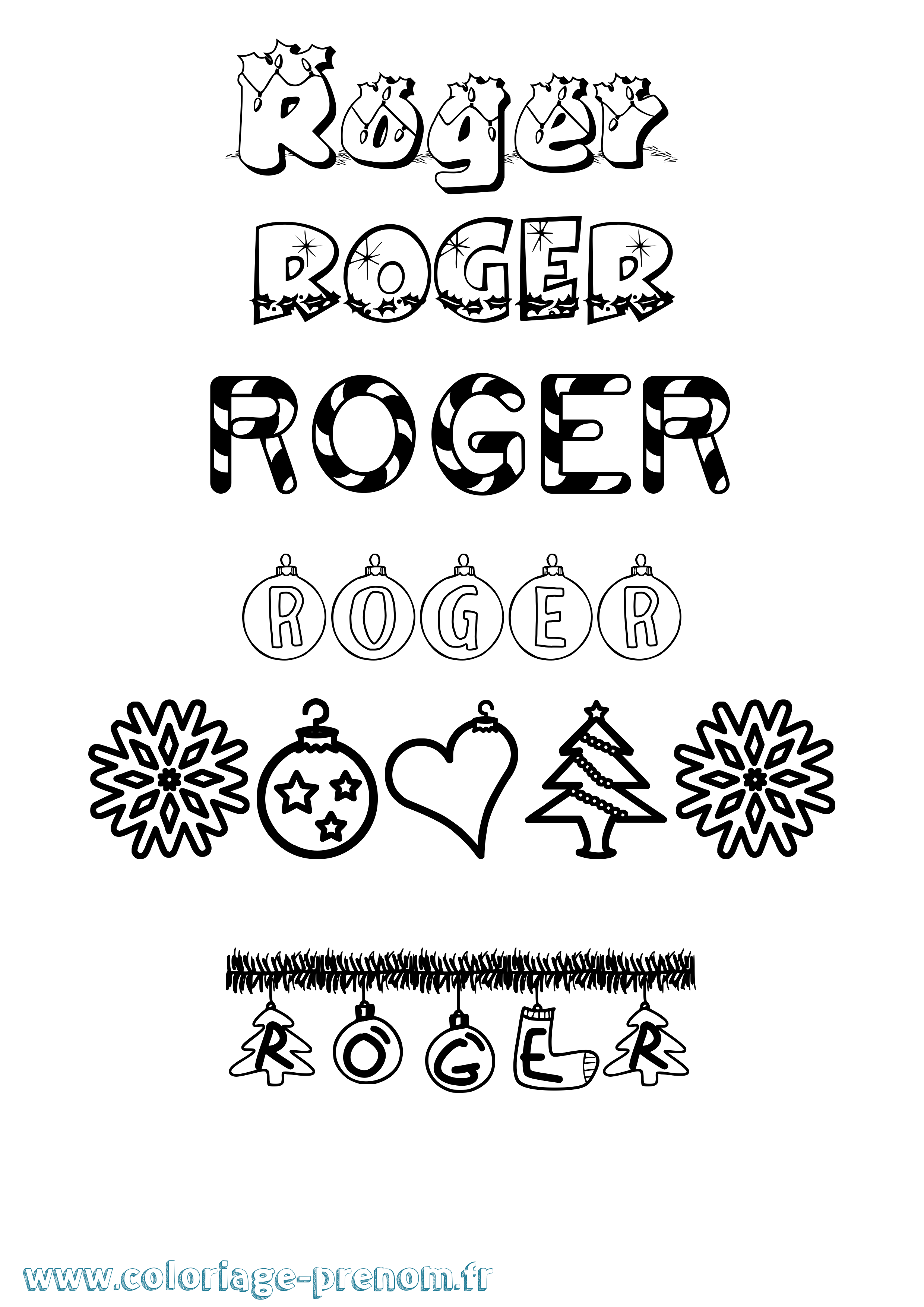 Coloriage Roger Coloriage prénom Roger