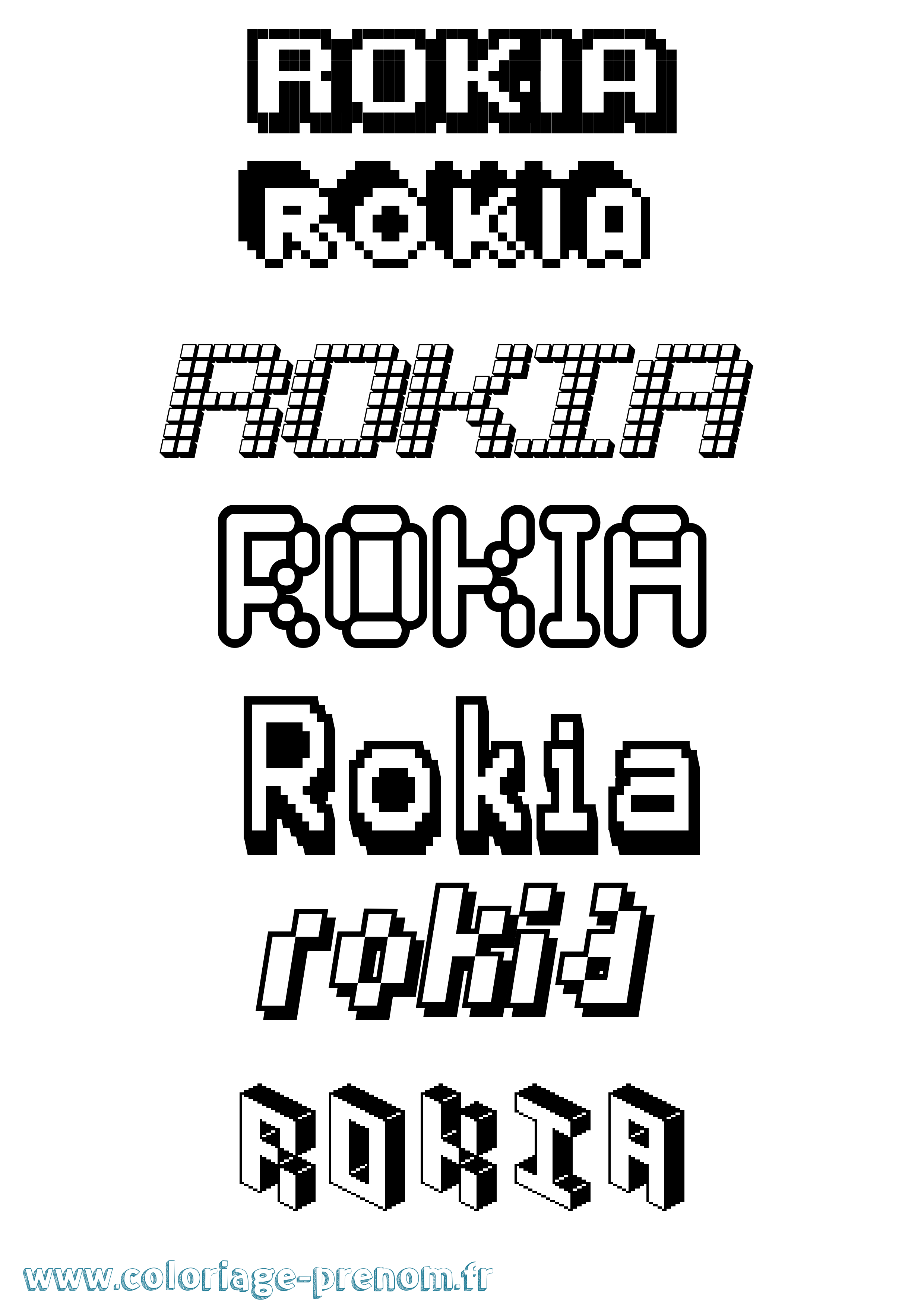 Coloriage Rokia Coloriage prénom Rokia