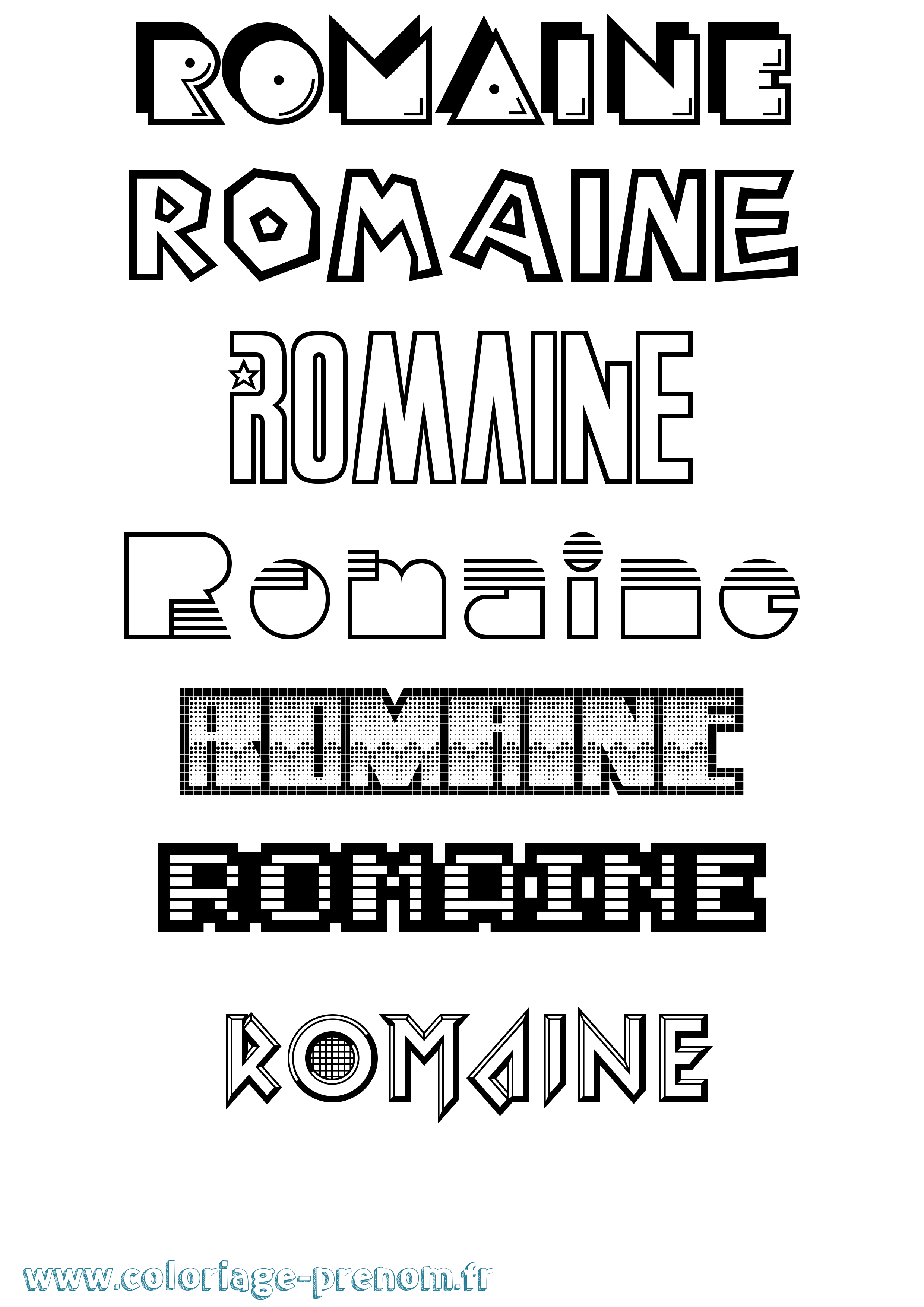 Coloriage Romaine Jeux Vidéos Coloriage prénom Romaine Jeux Vidéos