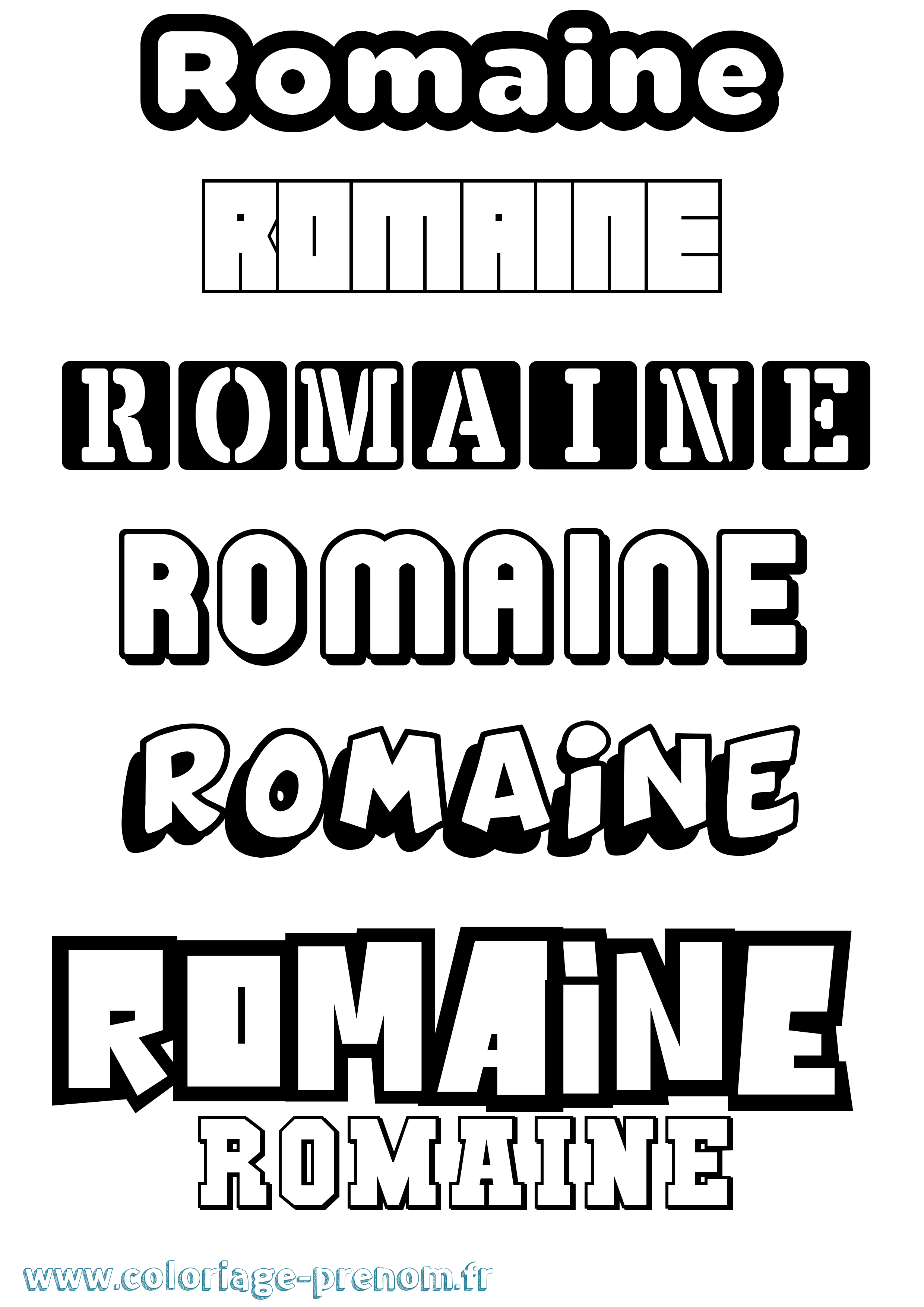 Coloriage Romaine Simple Coloriage prénom Romaine Simple