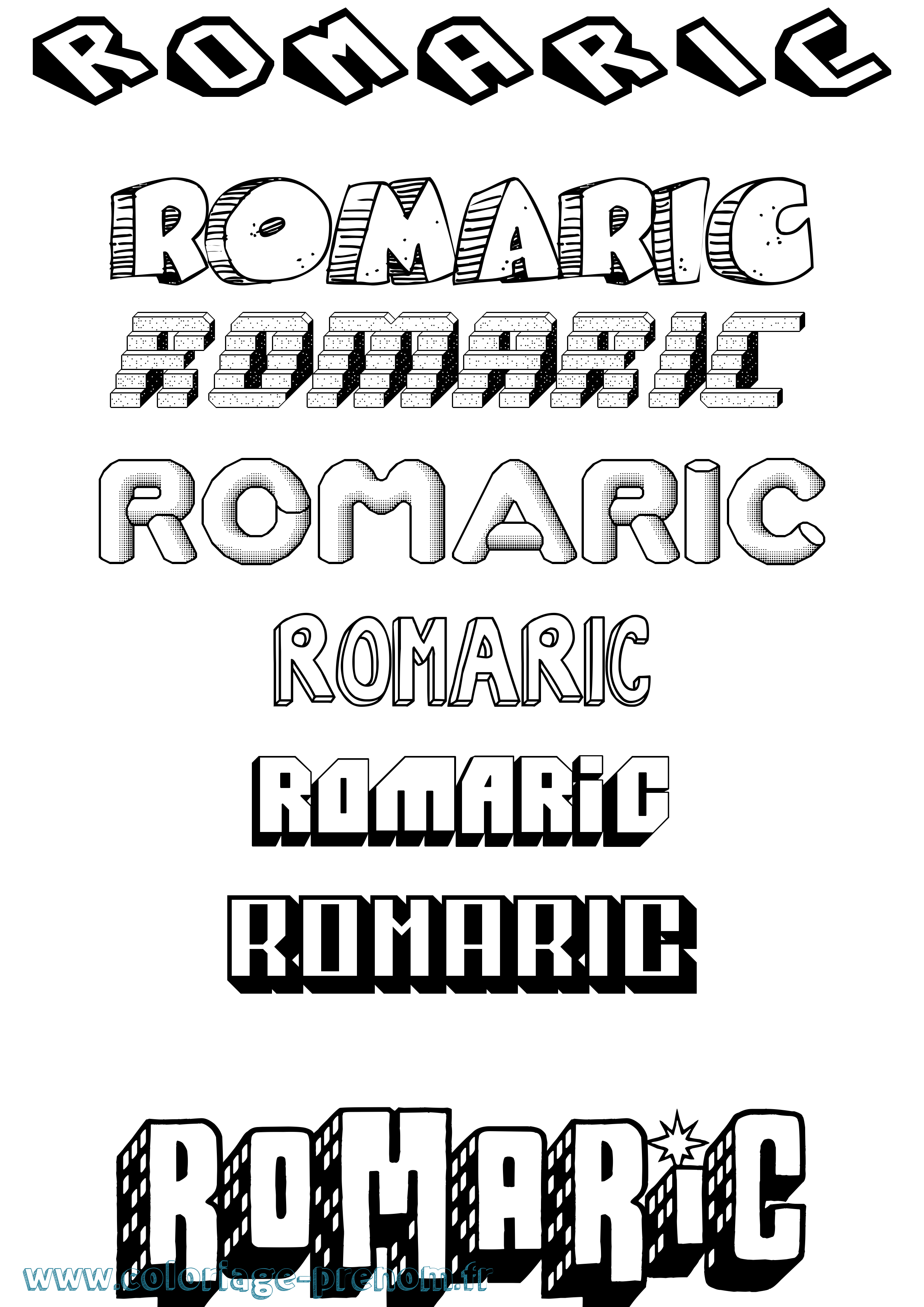 Coloriage Romaric Effet 3D Coloriage prénom Romaric Effet 3D