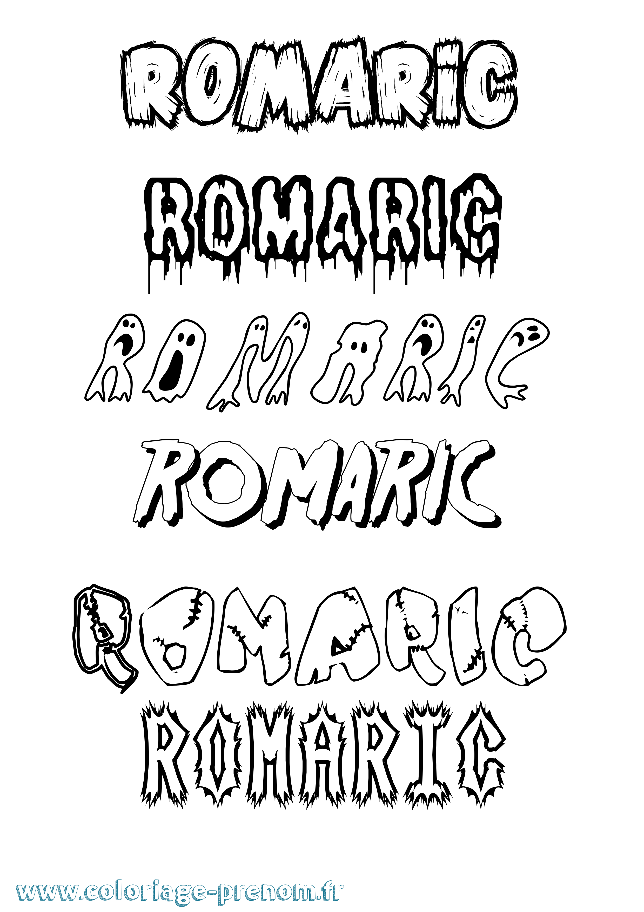Coloriage Romaric Frisson Coloriage prénom Romaric Frisson
