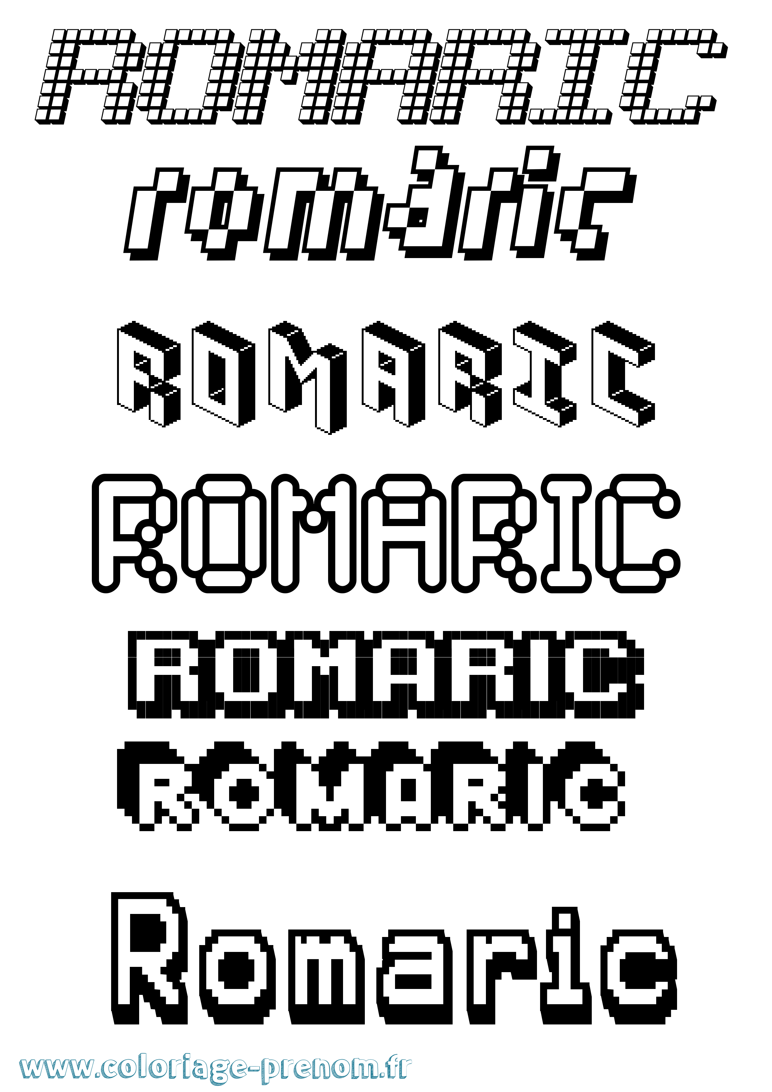 Coloriage Romaric Pixel Coloriage prénom Romaric Pixel