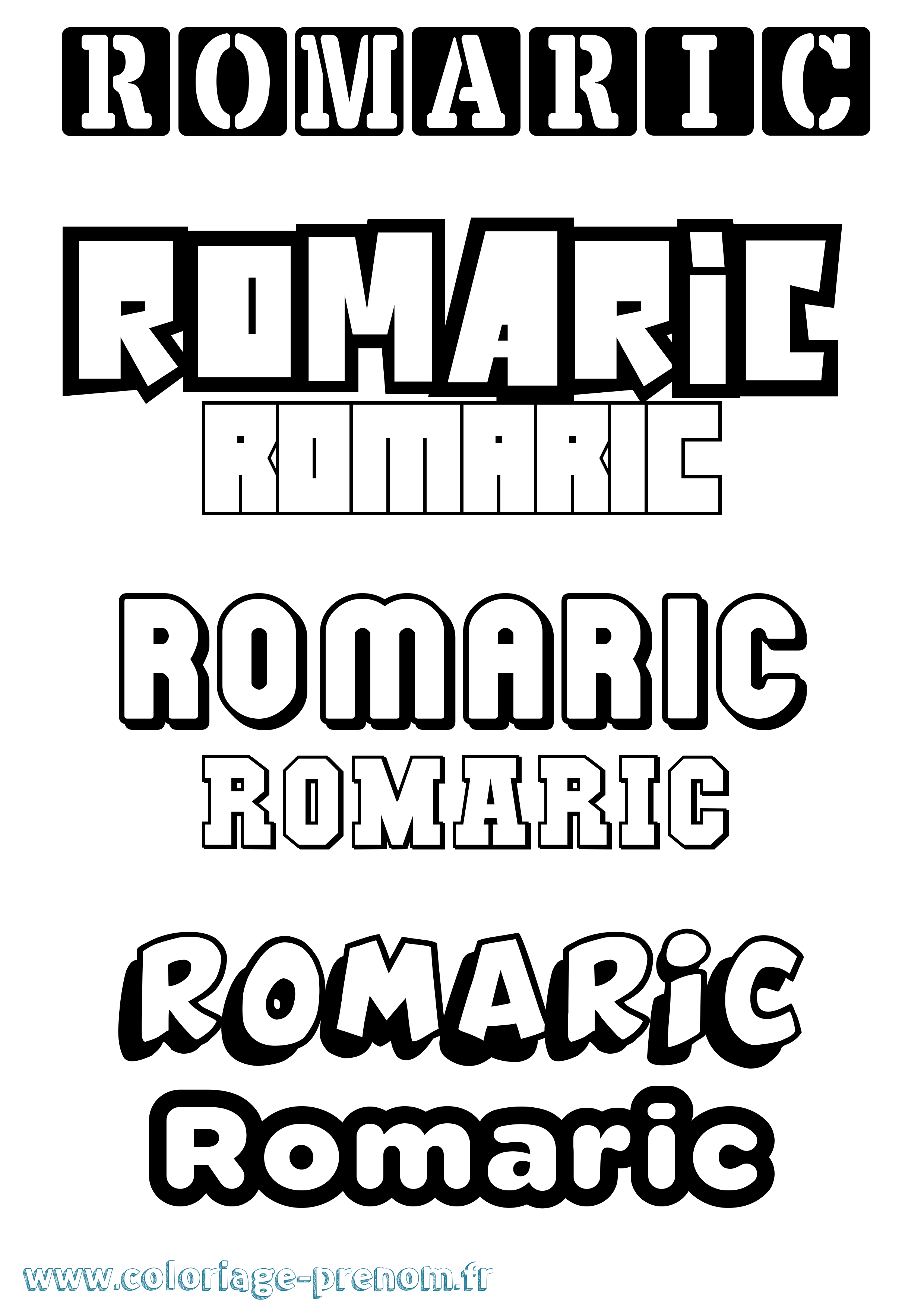 Coloriage prénom Romaric Simple