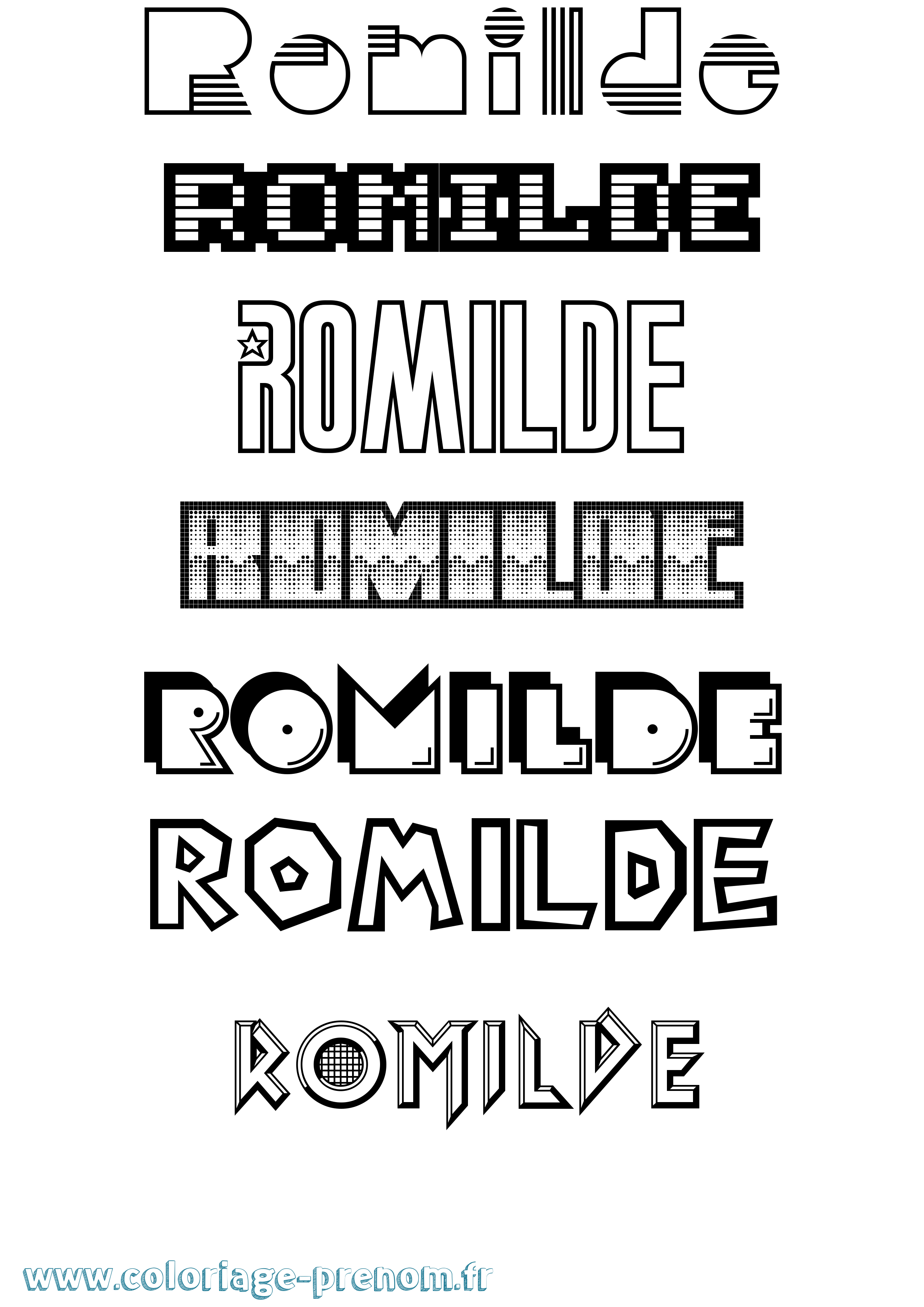 Coloriage Romilde Jeux Vidéos Coloriage prénom Romilde Jeux Vidéos