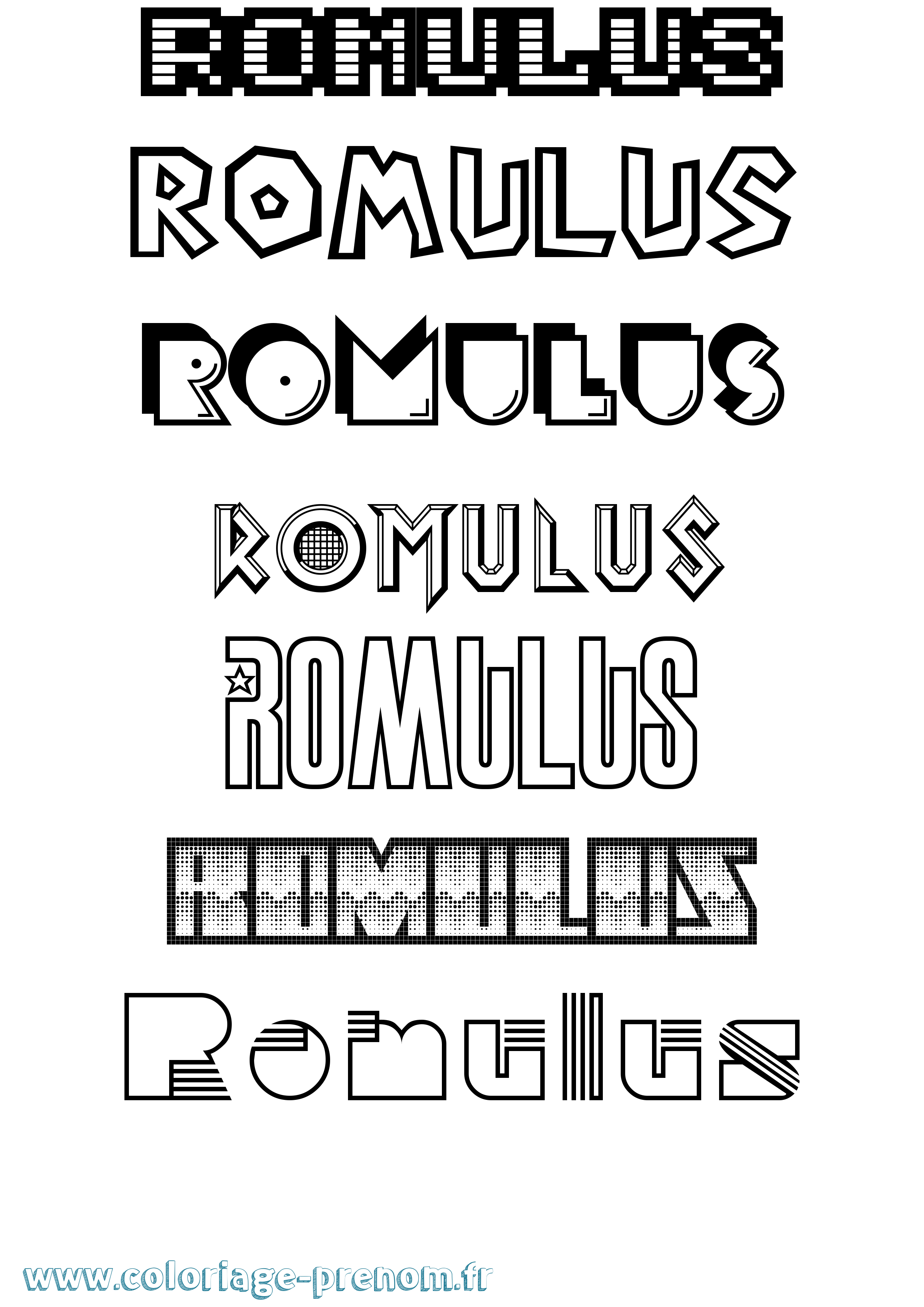 Coloriage prénom Romulus Jeux Vidéos