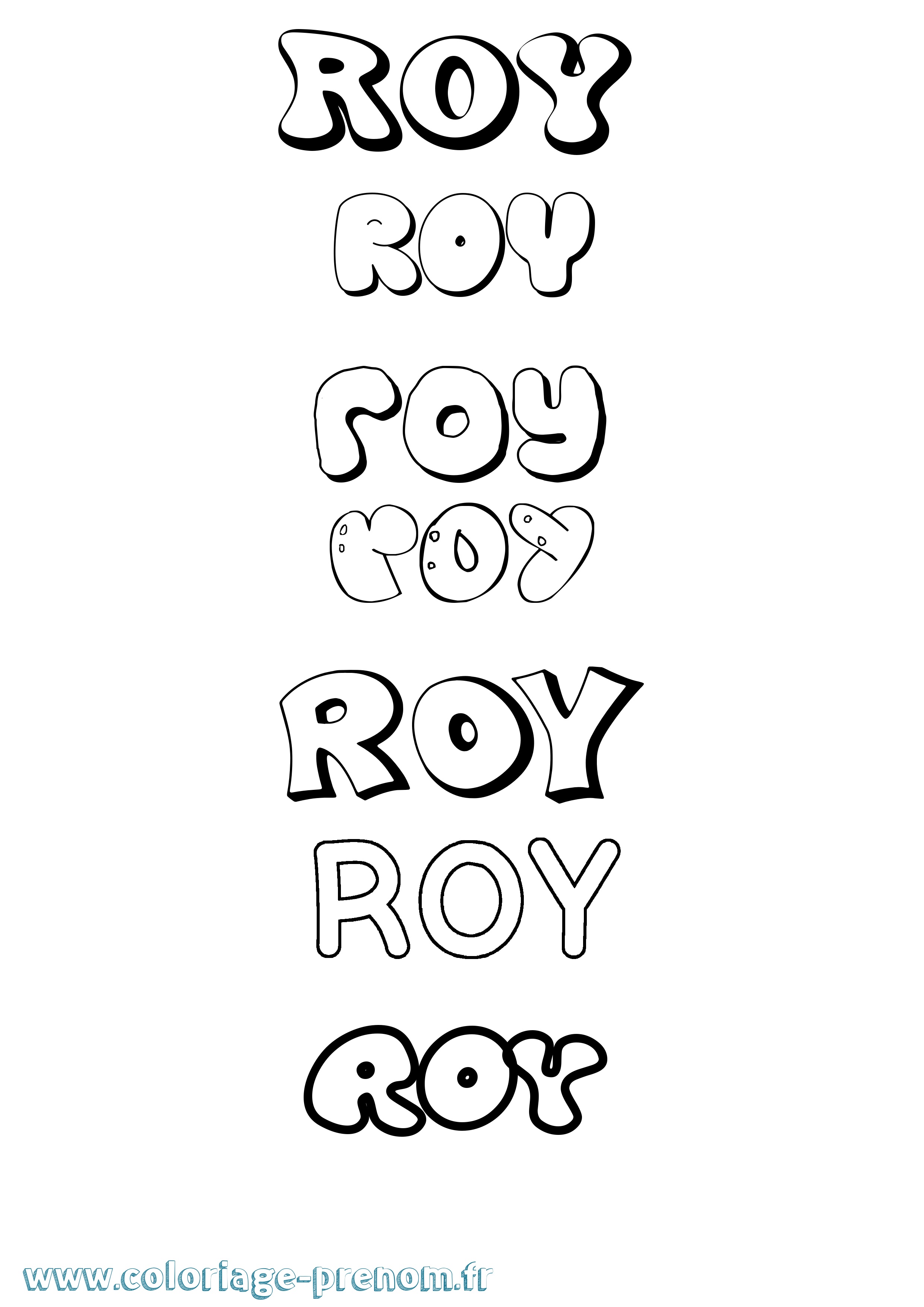 Coloriage Roy Coloriage prénom Roy