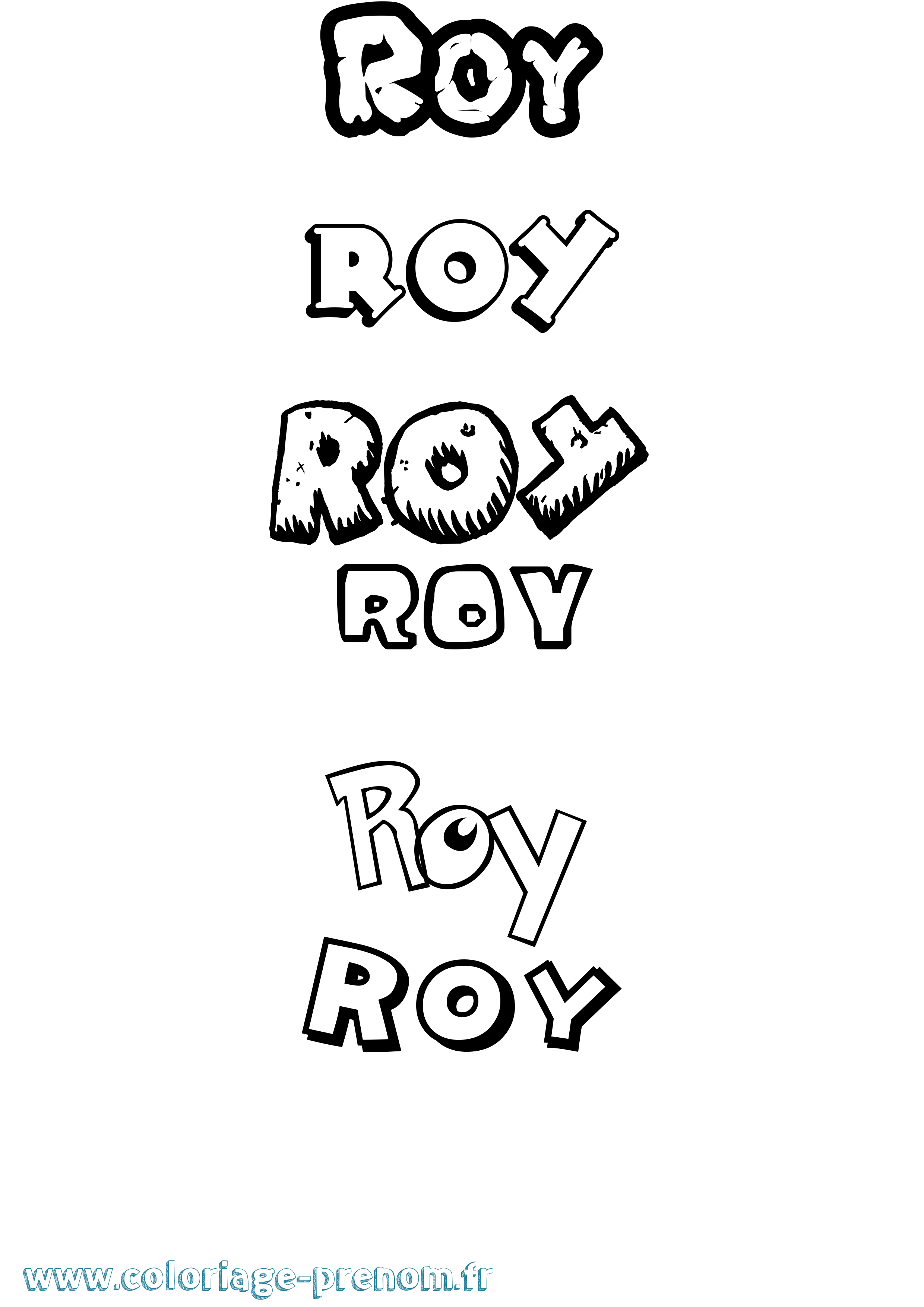 Coloriage Roy Coloriage prénom Roy