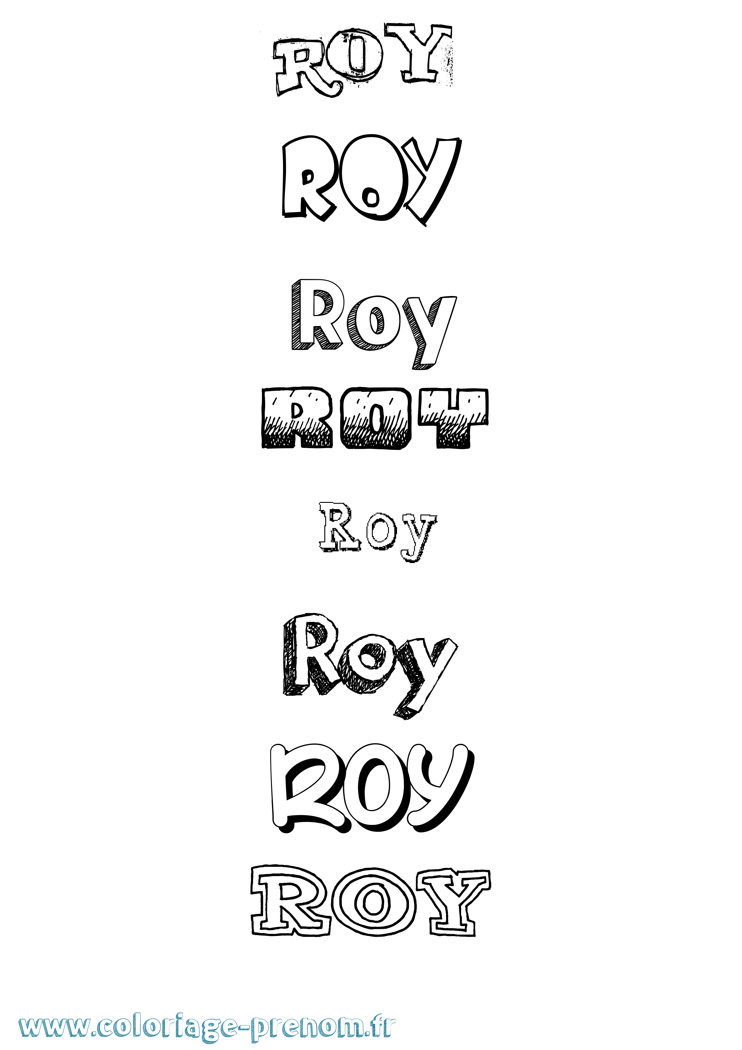 Coloriage Roy Coloriage prénom Roy