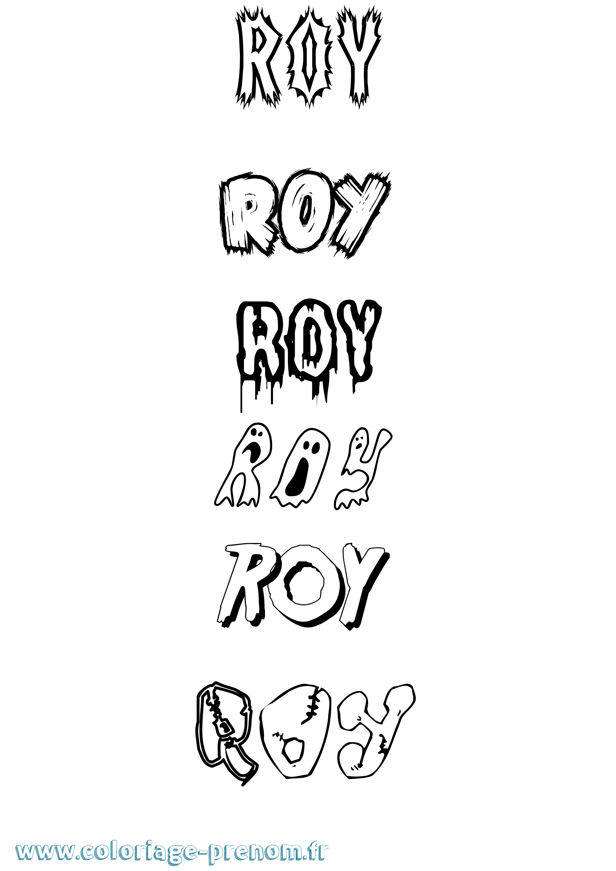 Coloriage Roy Coloriage prénom Roy