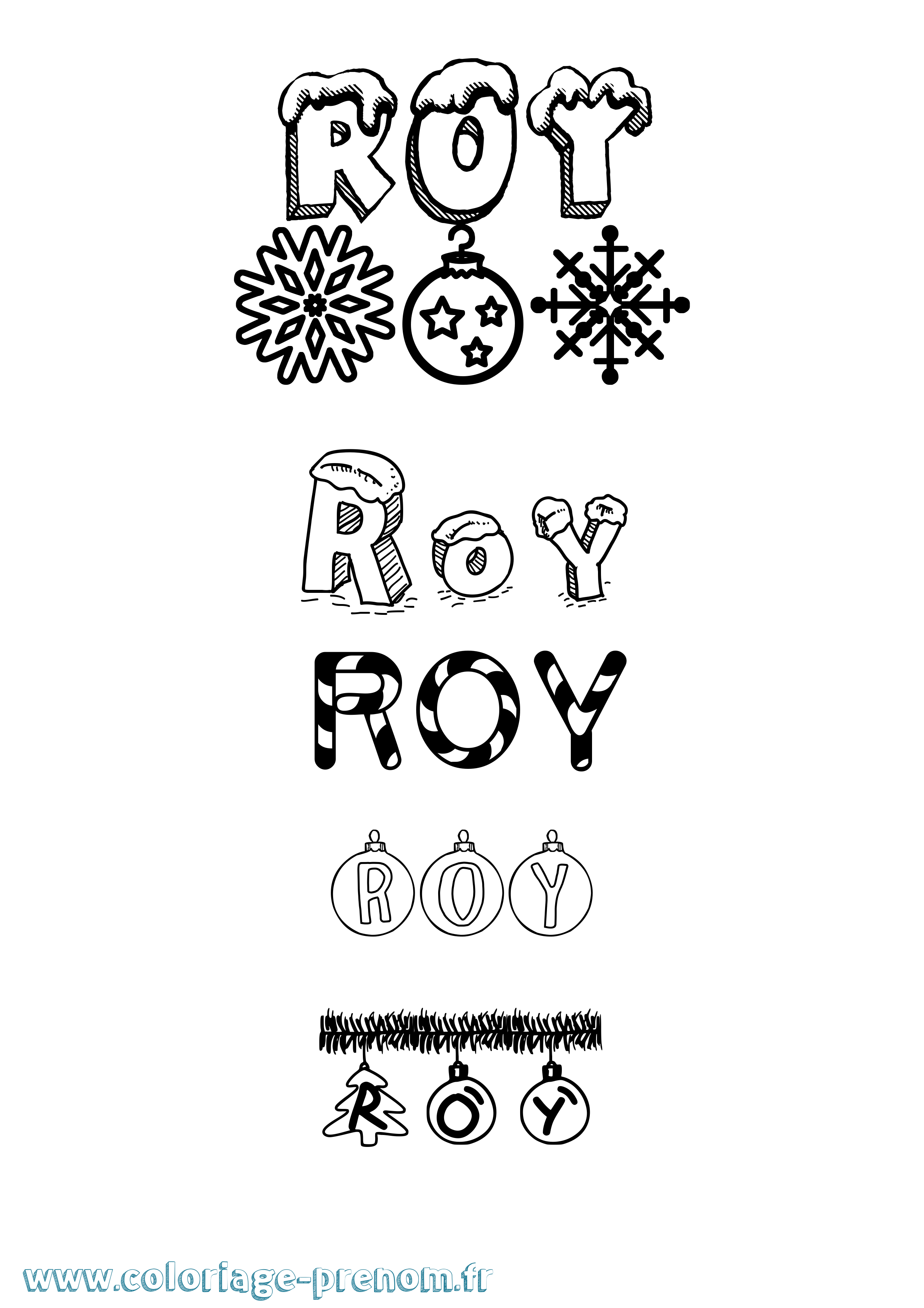Coloriage Roy Coloriage prénom Roy
