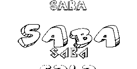 Coloriage Saba