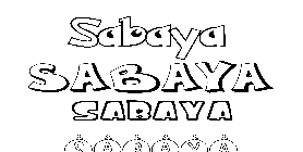 Coloriage Sabaya
