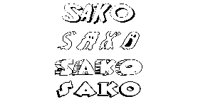 Coloriage Sako