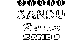 Coloriage Sandu