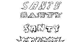 Coloriage Santy