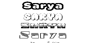 Coloriage Sarya