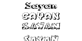 Coloriage Sayan