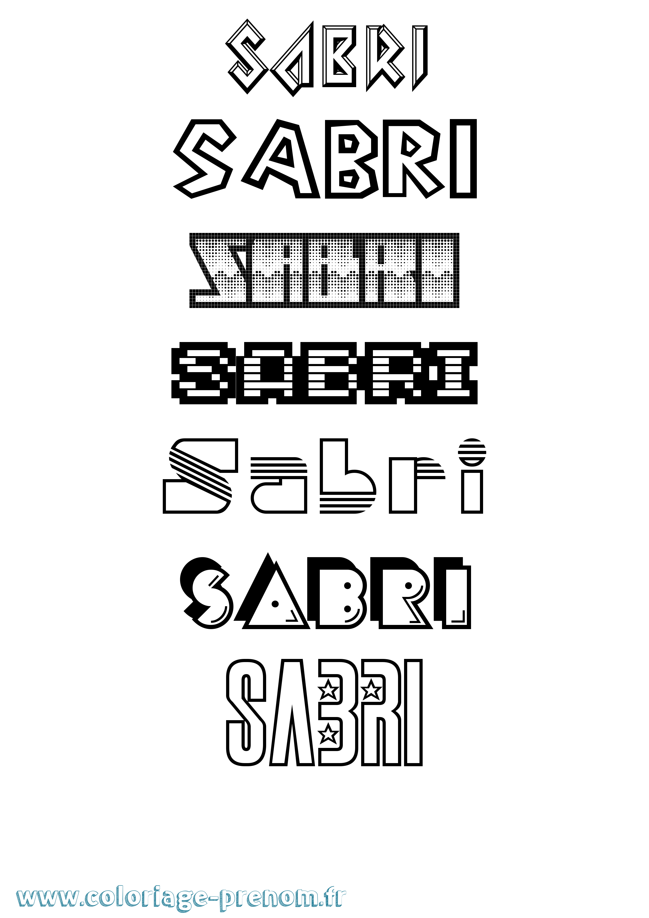 Coloriage Sabri Jeux Vidéos Coloriage prénom Sabri Jeux Vidéos
