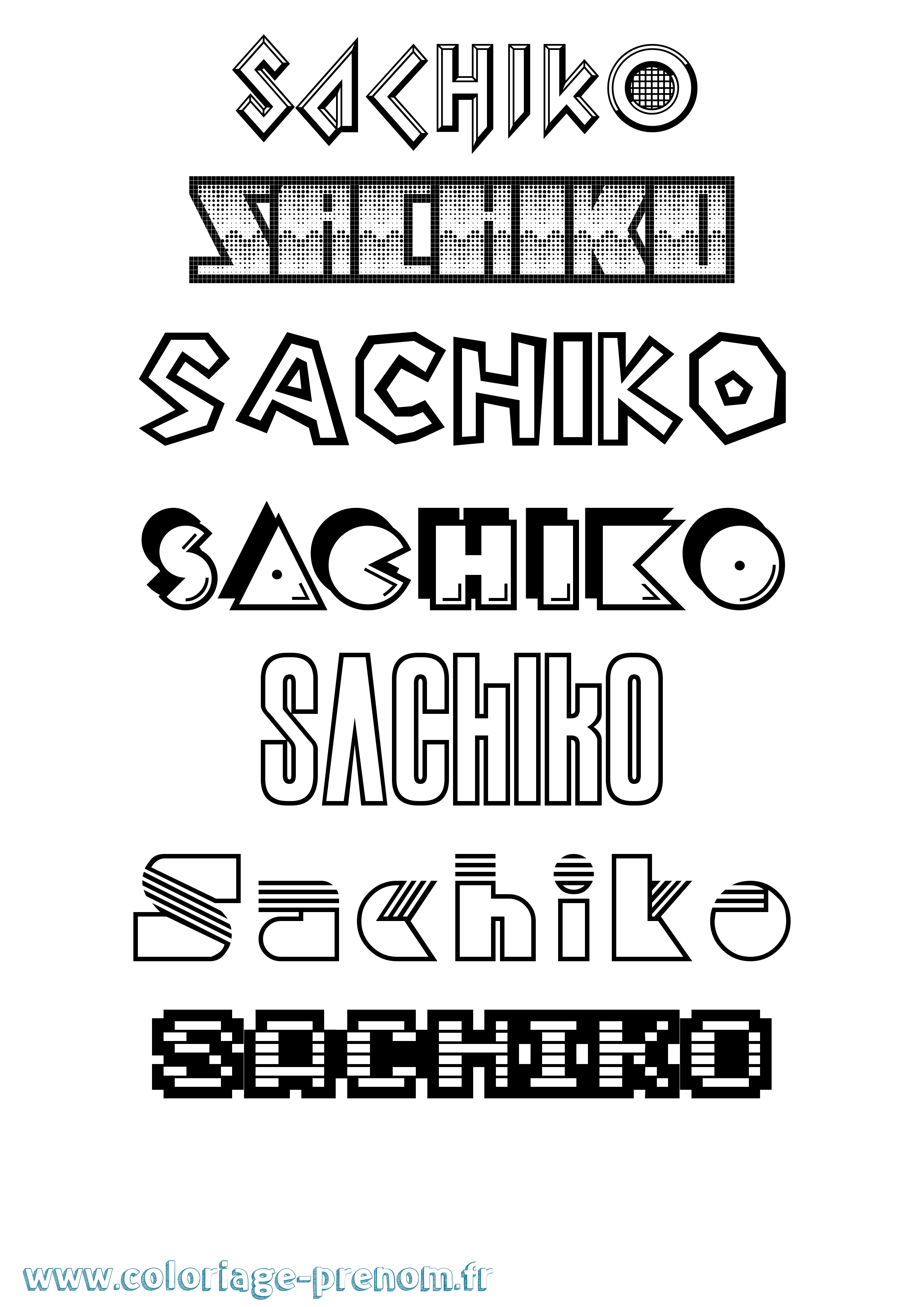 Coloriage Sachiko Jeux Vidéos Coloriage prénom Sachiko Jeux Vidéos