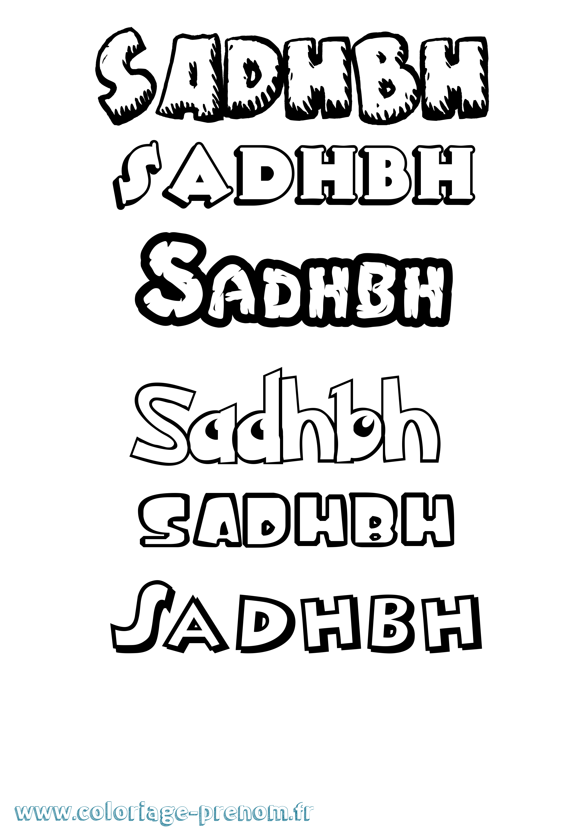 Coloriage prénom Sadhbh Dessin Animé