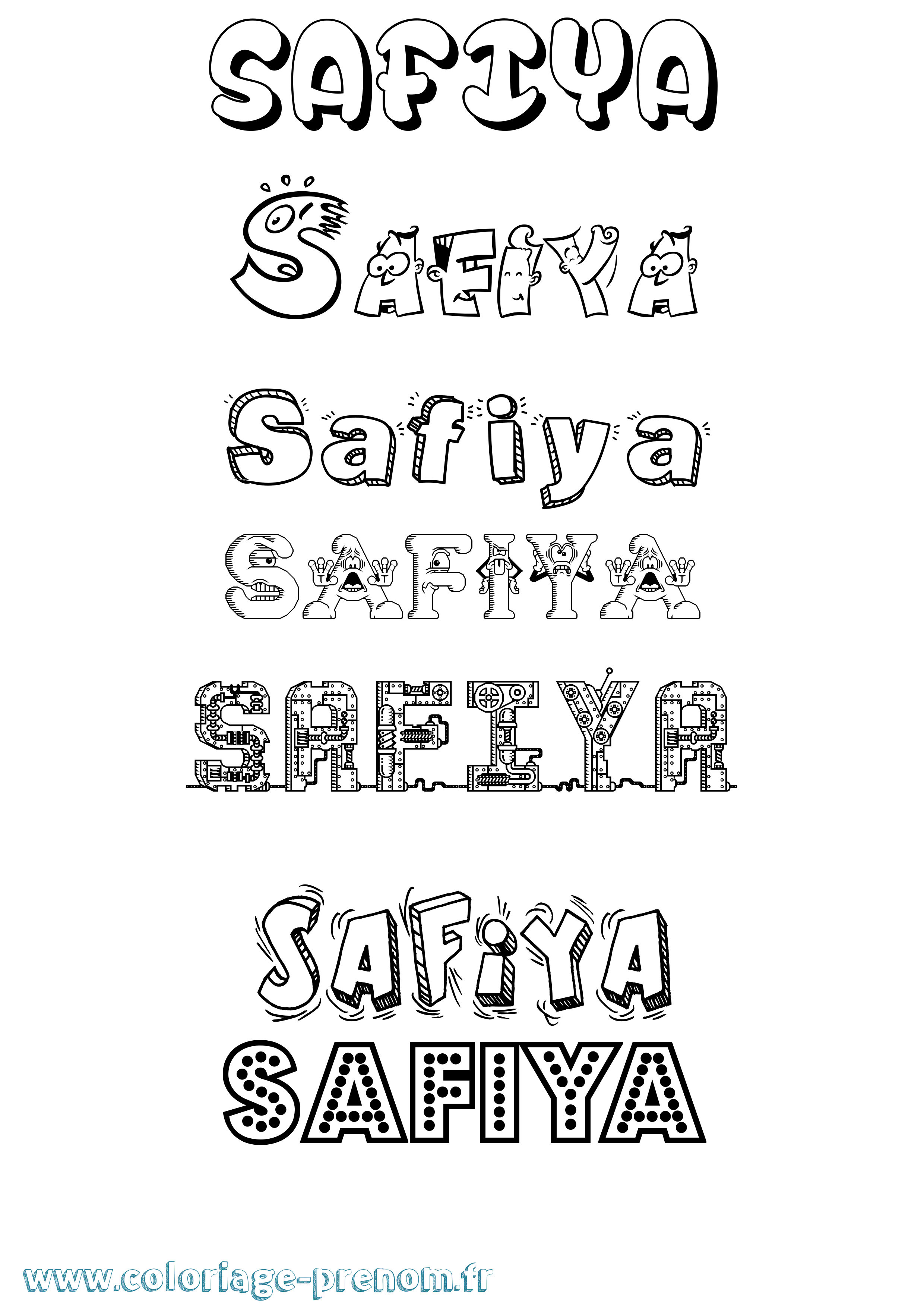 Coloriage Safiya Fun Coloriage prénom Safiya Fun