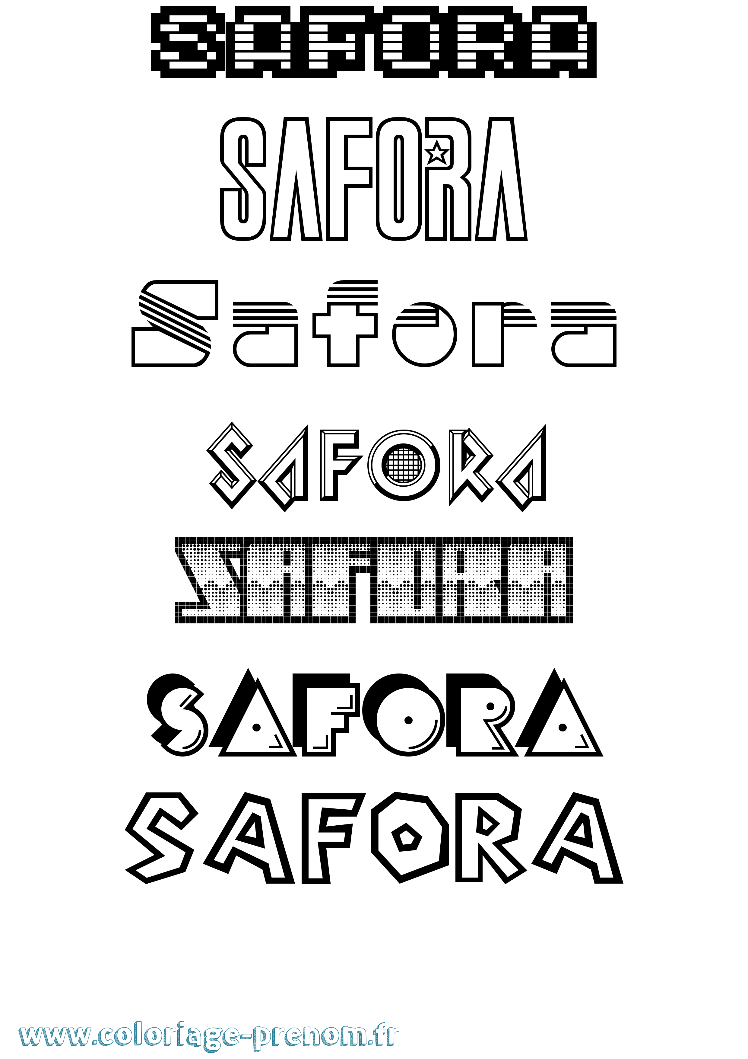 Coloriage Safora Jeux Vidéos Coloriage prénom Safora Jeux Vidéos