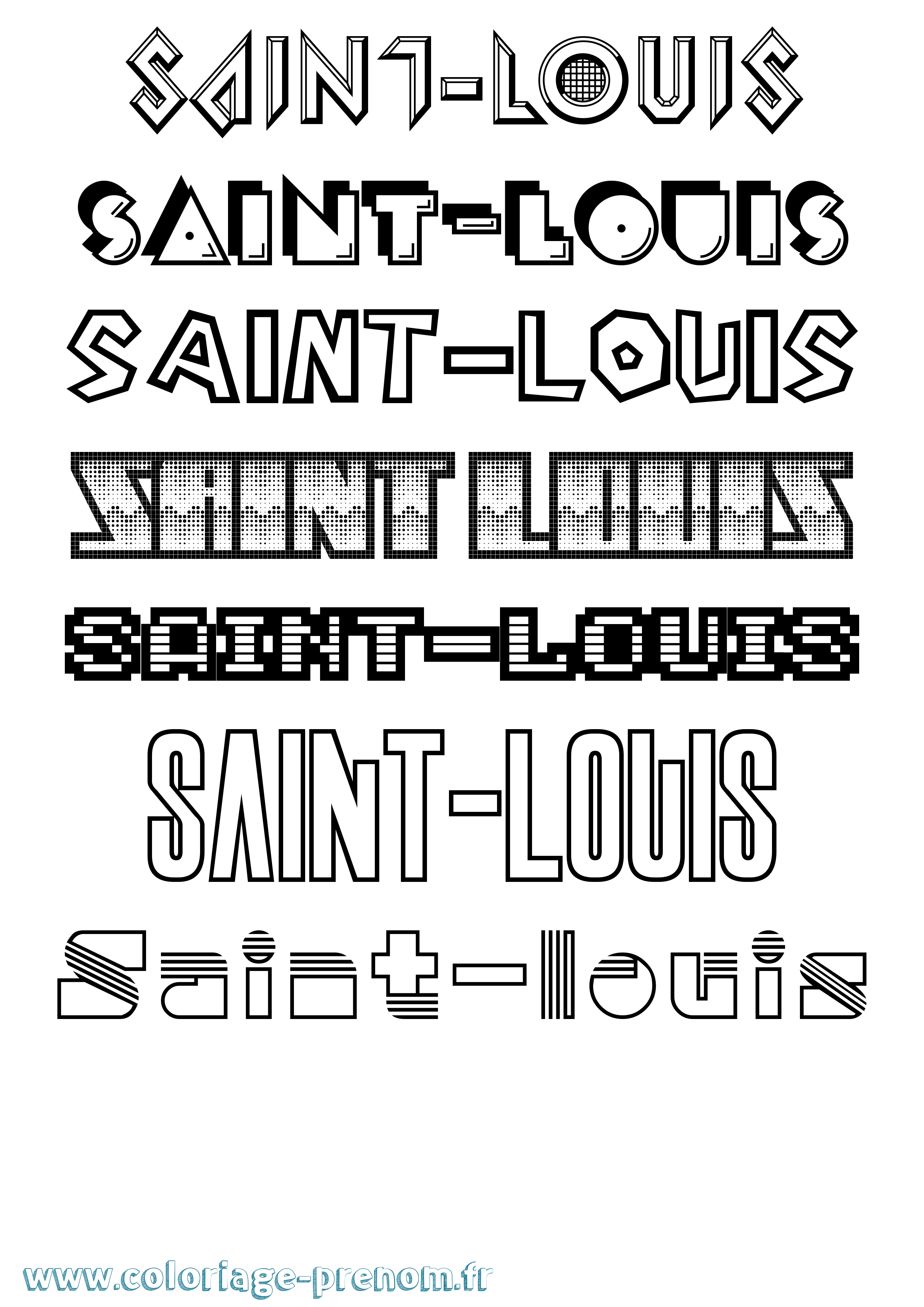 Coloriage Saint-Louis Jeux Vidéos Coloriage prénom Saint-Louis Jeux Vidéos