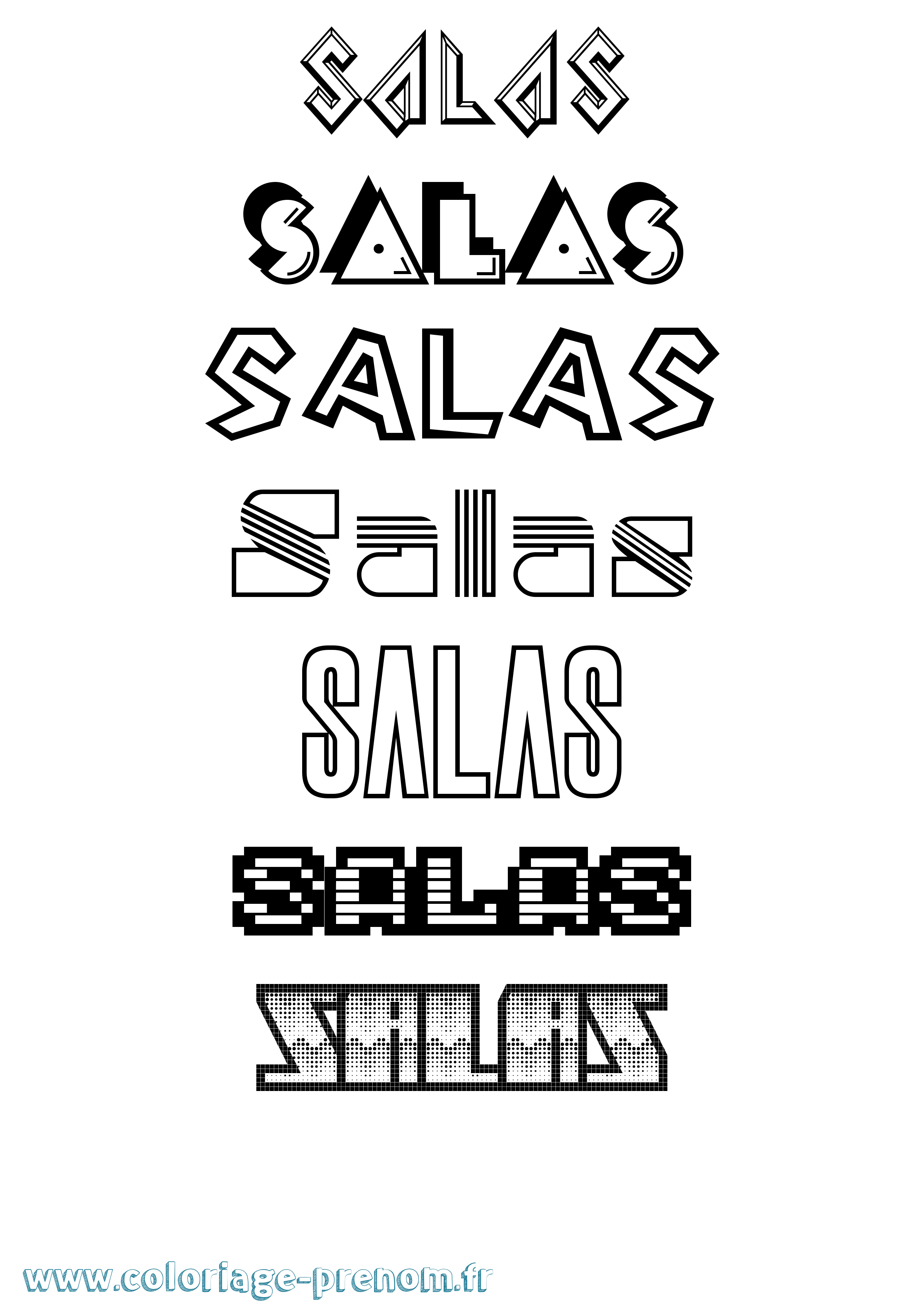 Coloriage Salas Jeux Vidéos Coloriage prénom Salas Jeux Vidéos