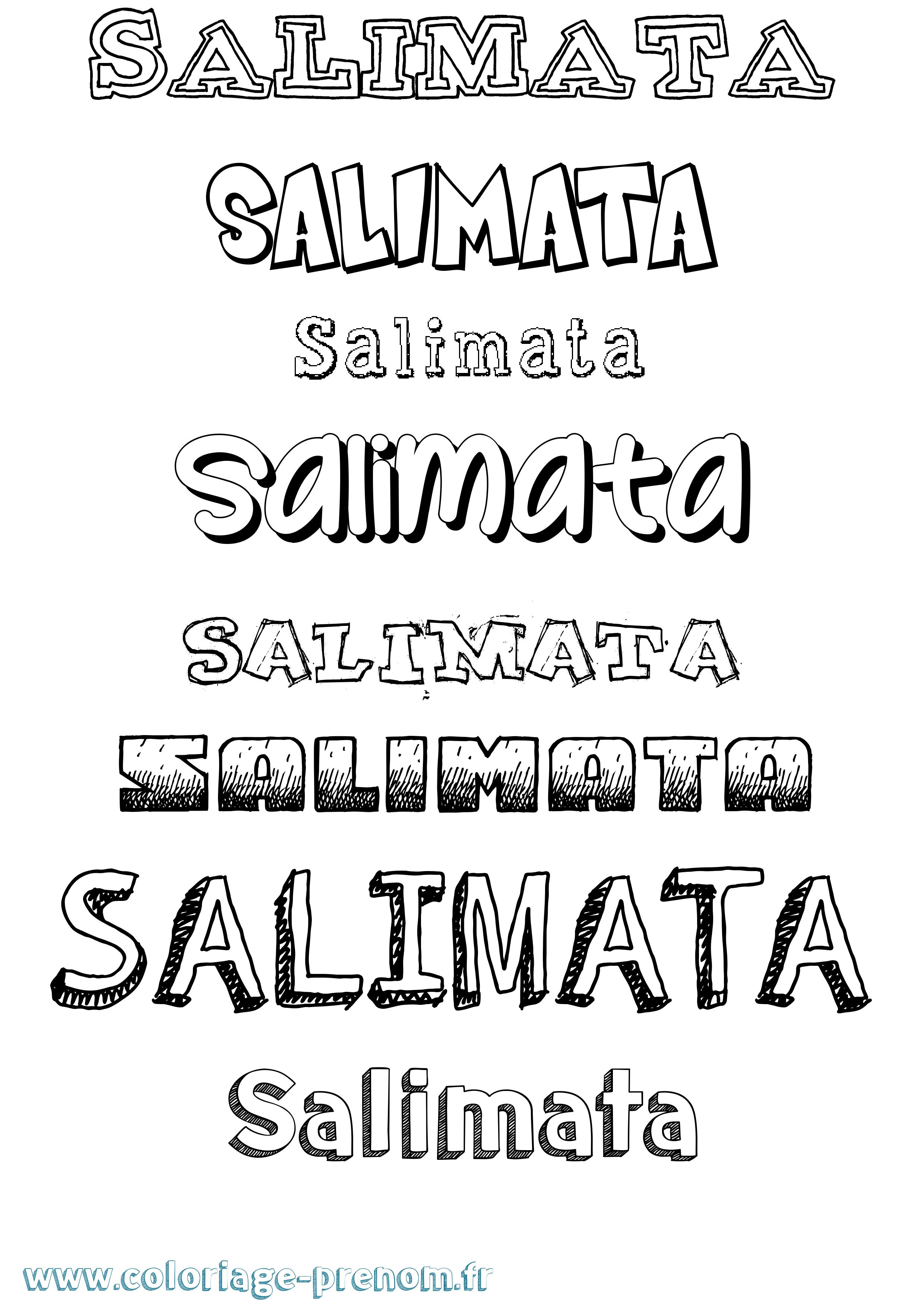 Coloriage prénom Salimata