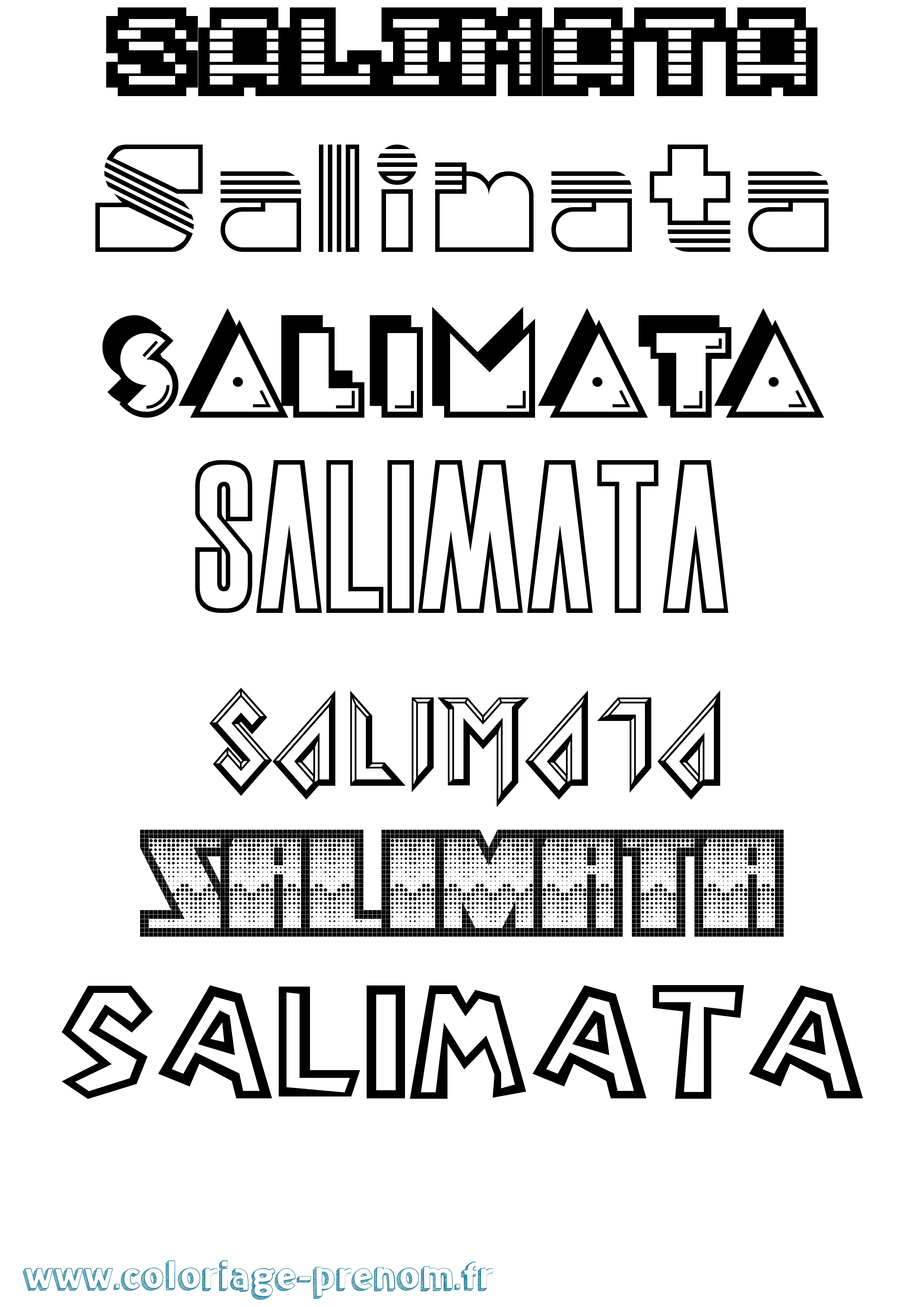 Coloriage prénom Salimata Jeux Vidéos