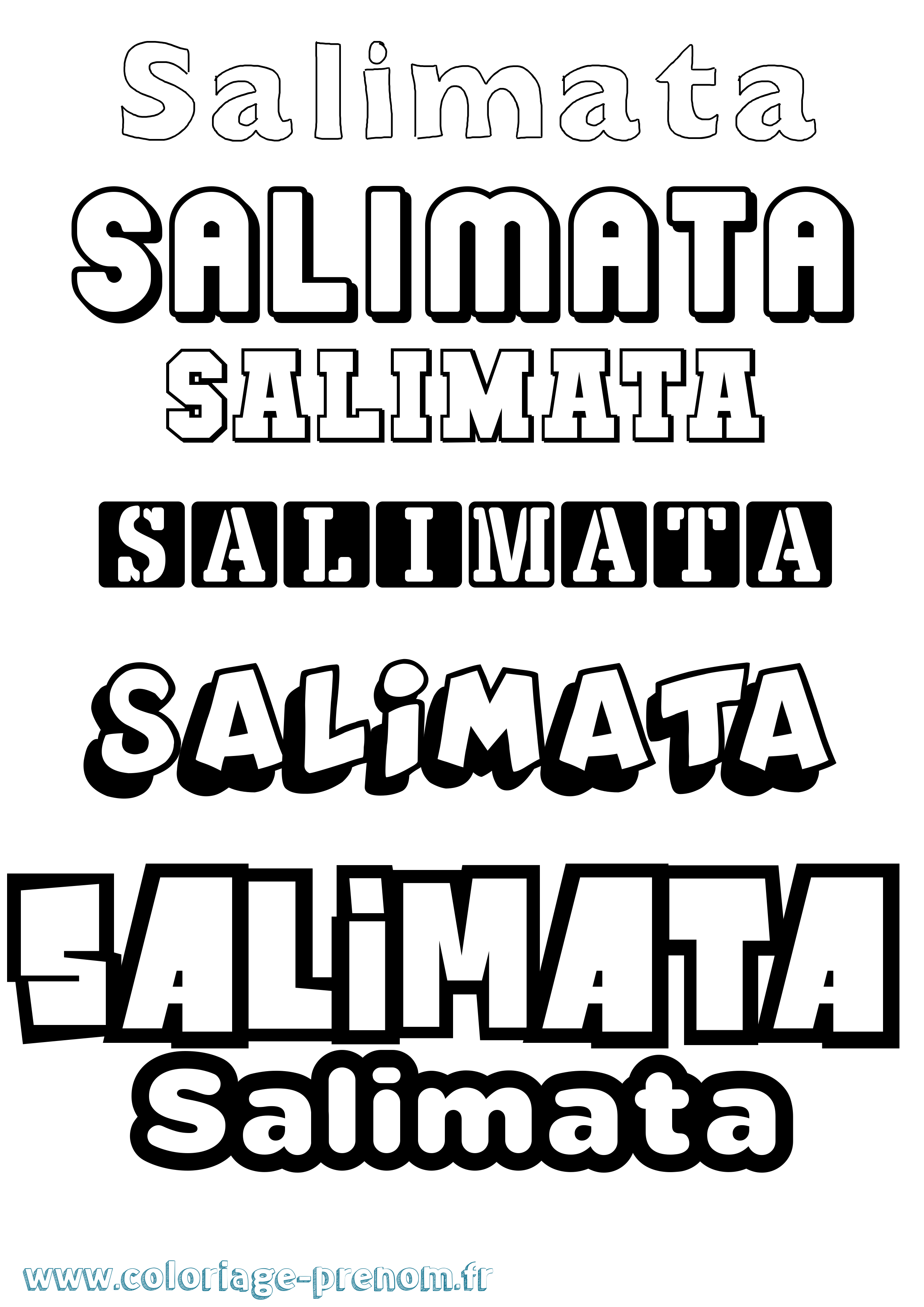 Coloriage prénom Salimata Simple