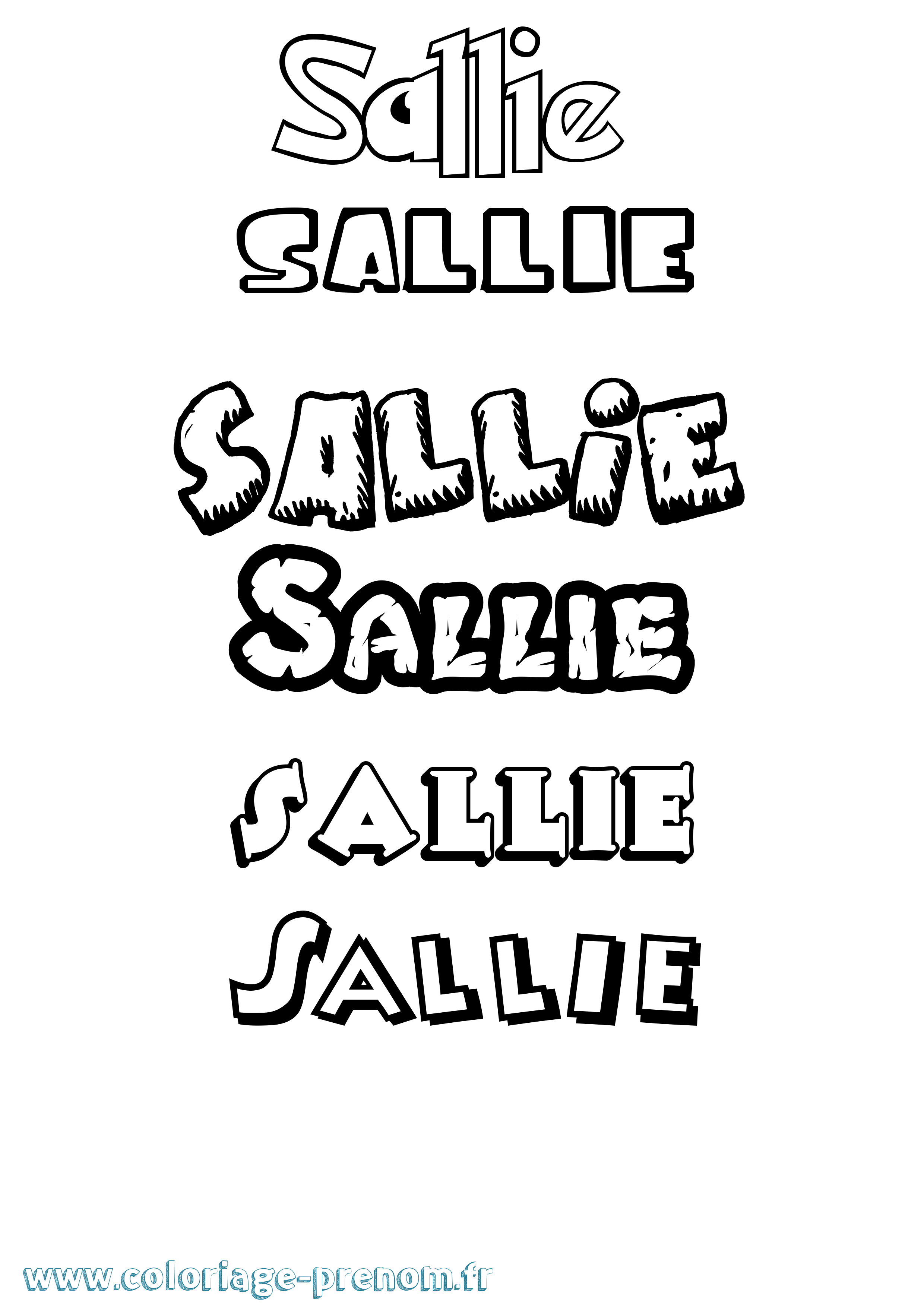 Coloriage prénom Sallie Dessin Animé