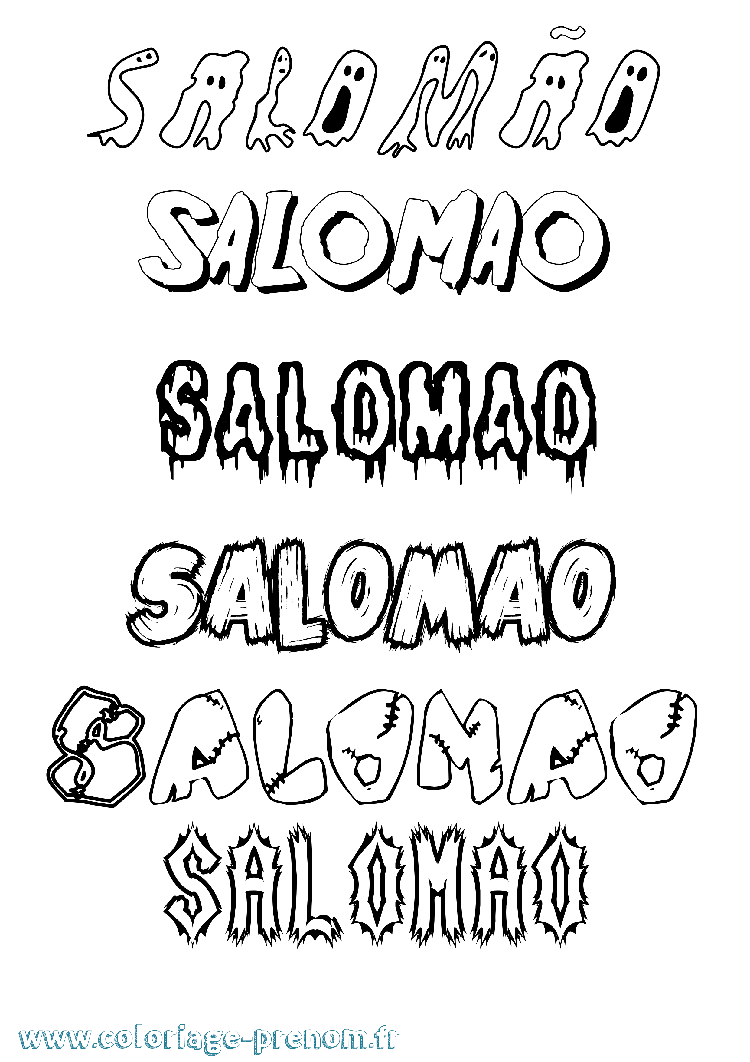 Coloriage Salomão Frisson Coloriage prénom Salomão Frisson