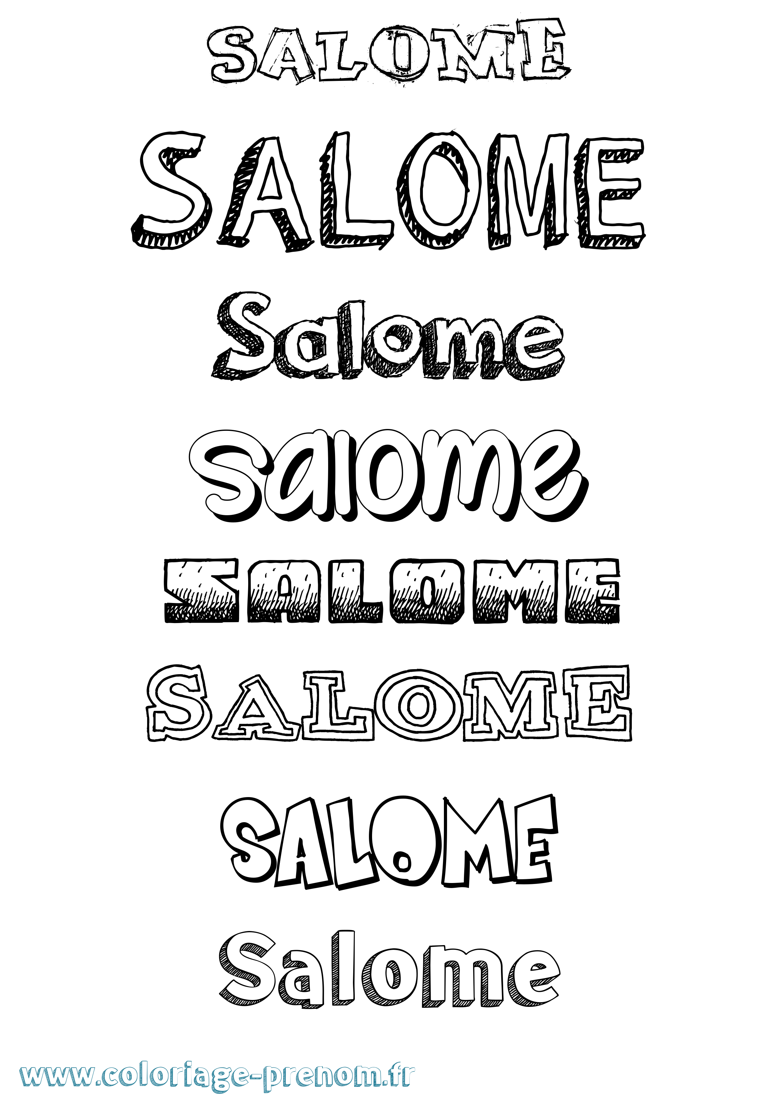 Coloriage prénom Salome Dessiné