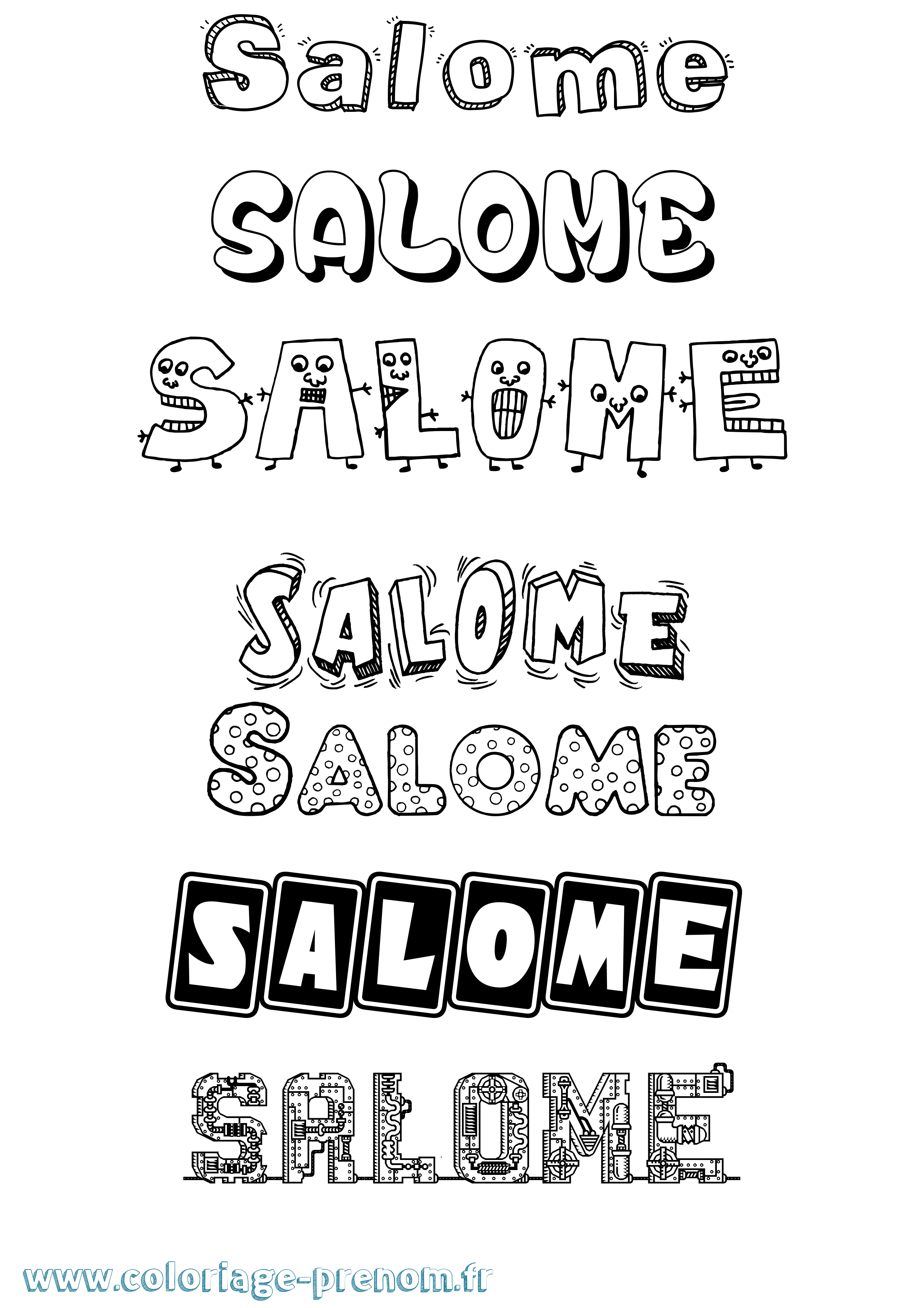 Coloriage prénom Salome Fun