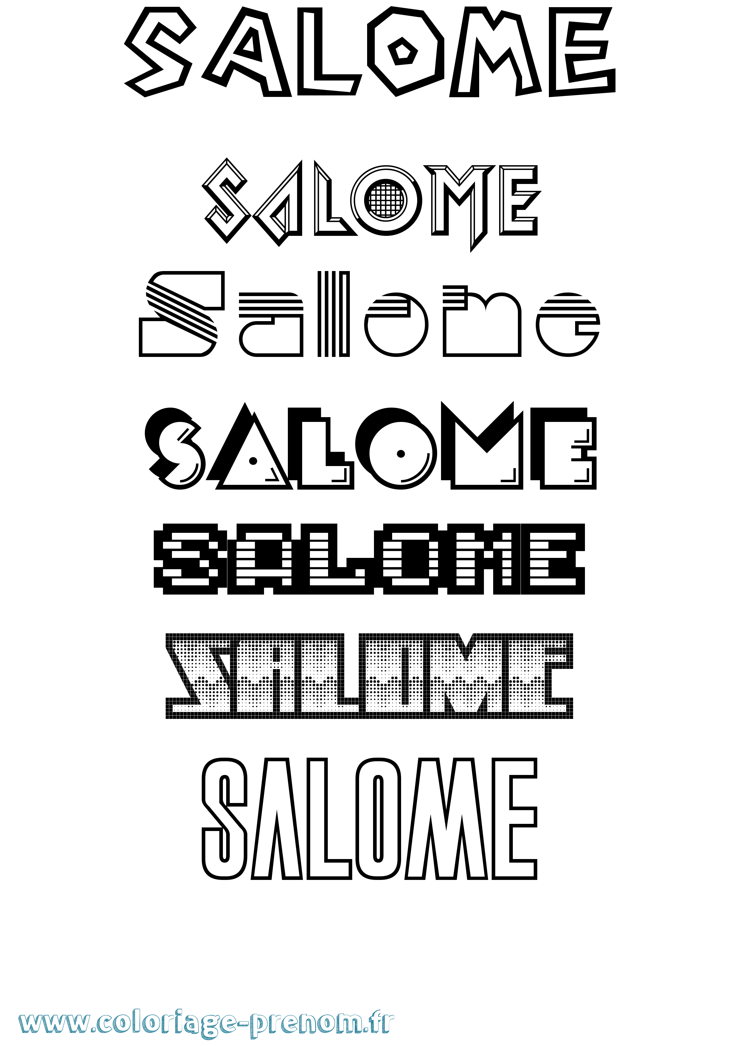 Coloriage prénom Salome Jeux Vidéos