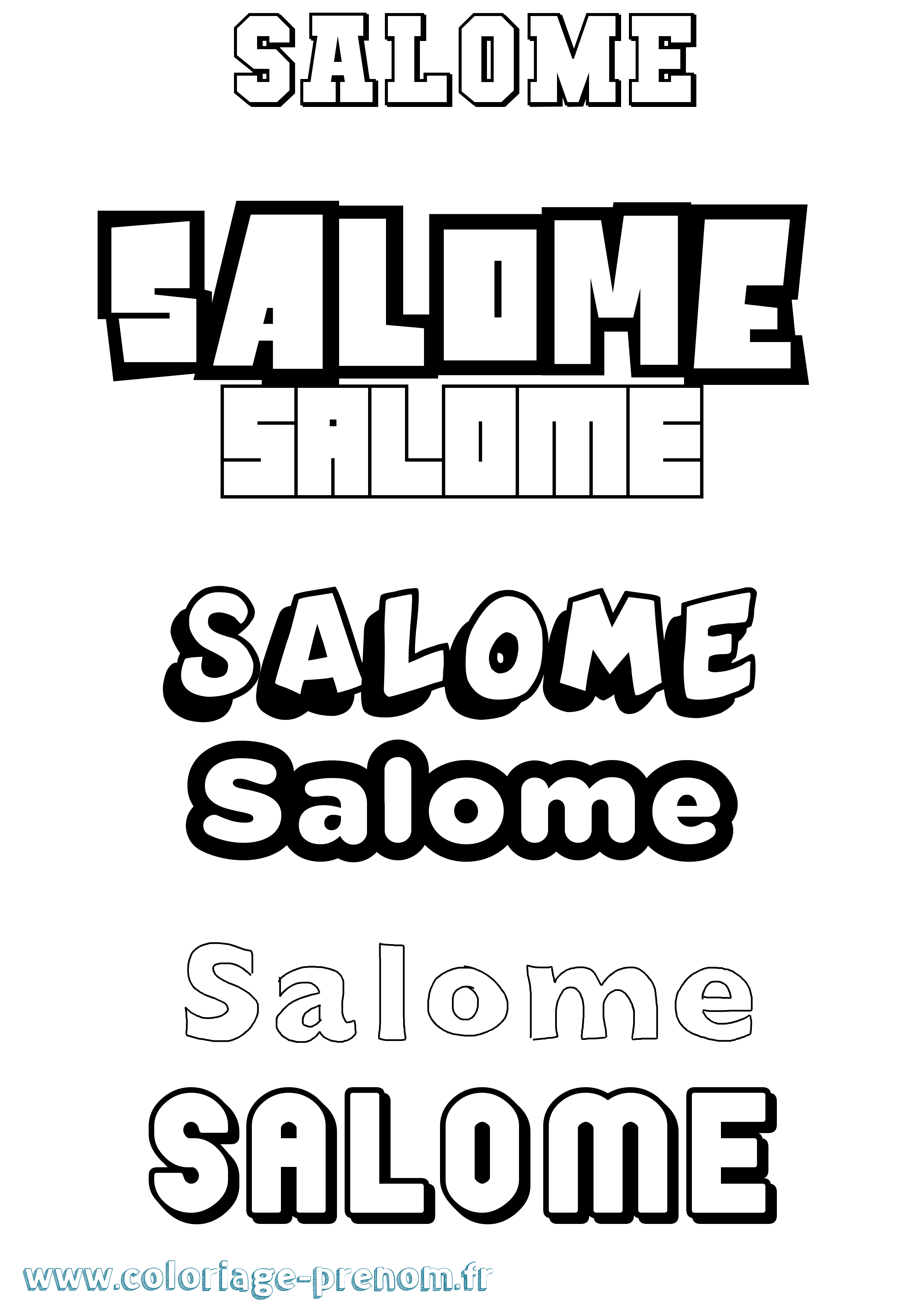 Coloriage prénom Salome Simple