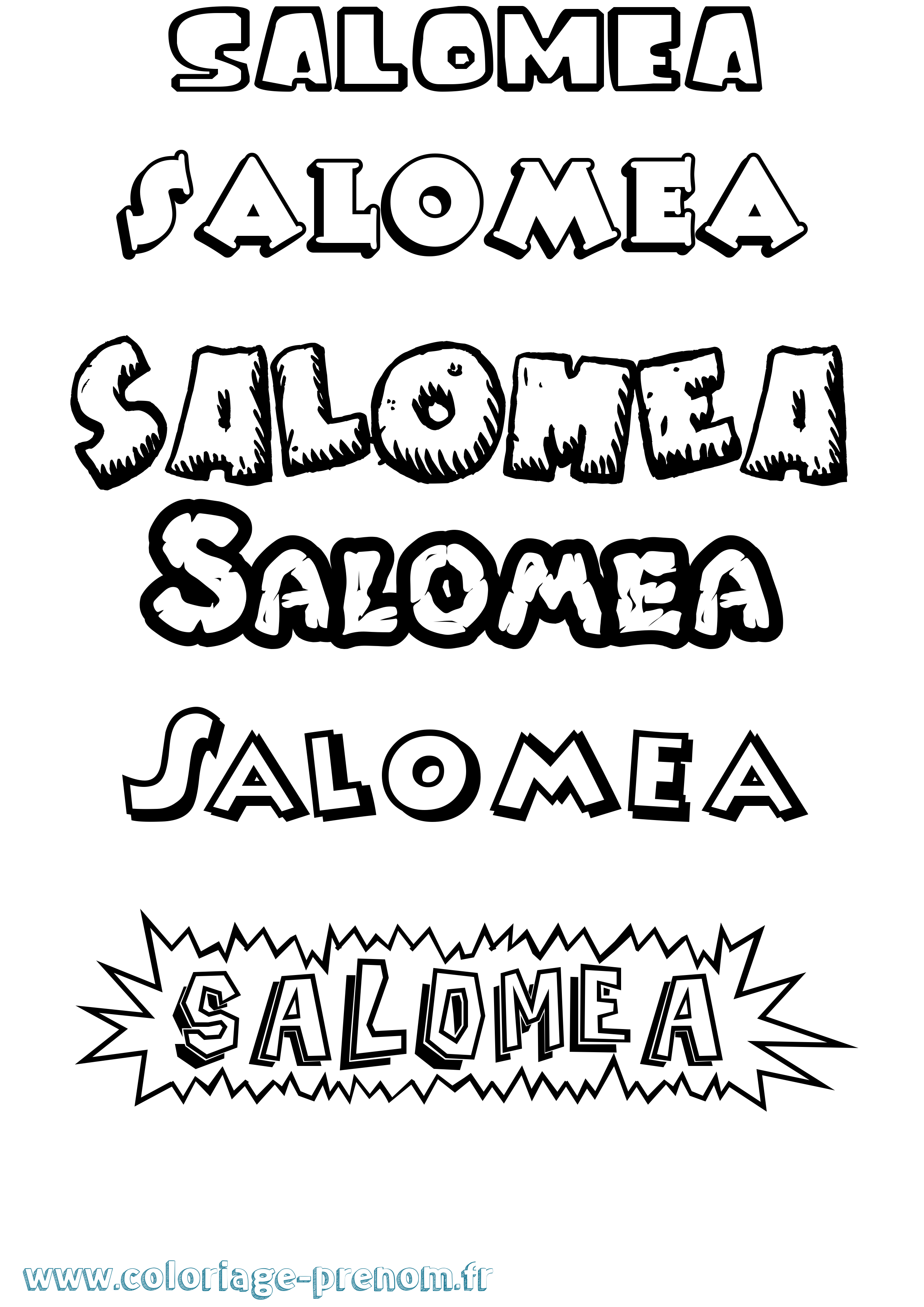 Coloriage prénom Salomea Dessin Animé