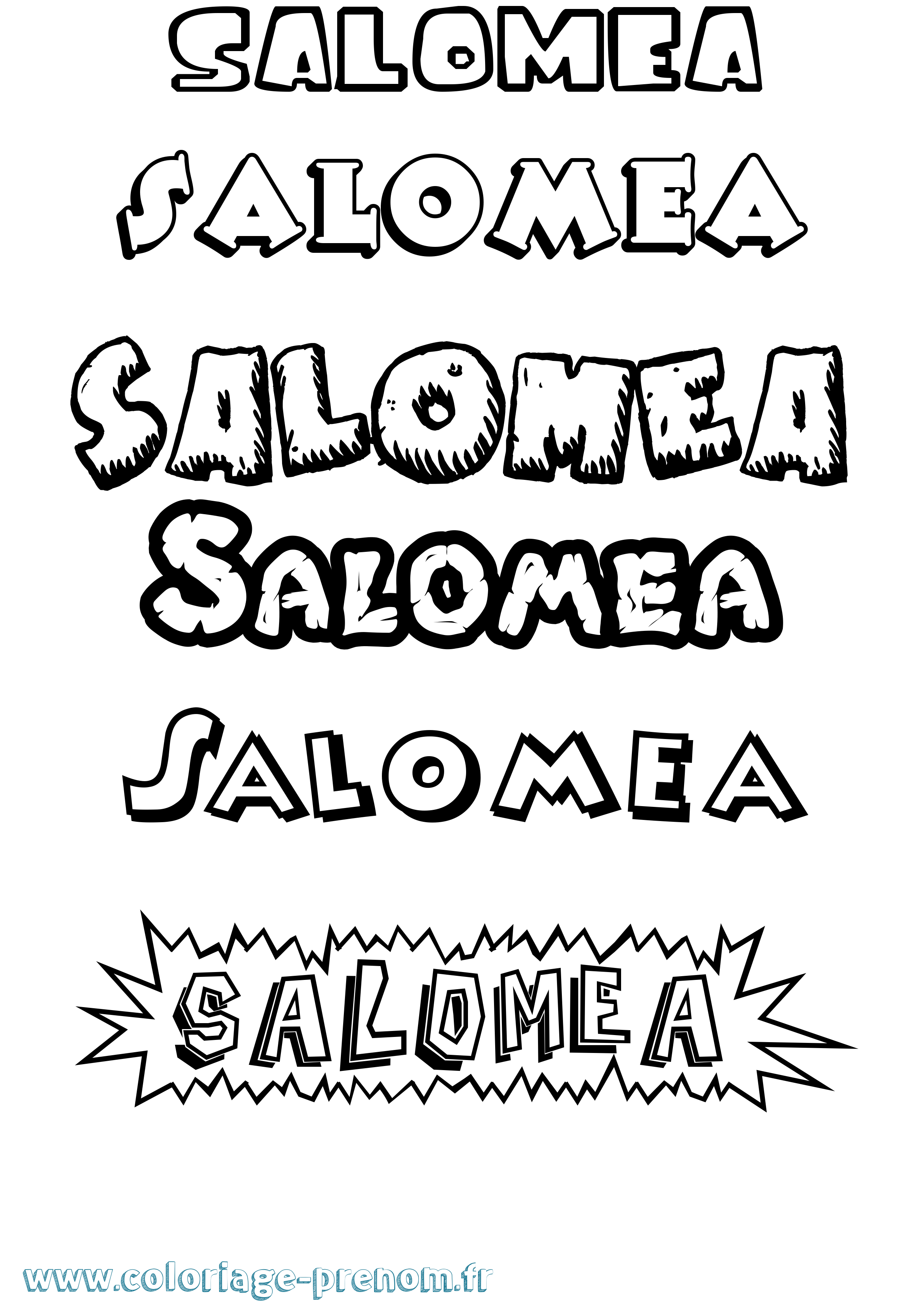 Coloriage Salomea Dessin Animé Coloriage prénom Salomea Dessin Animé