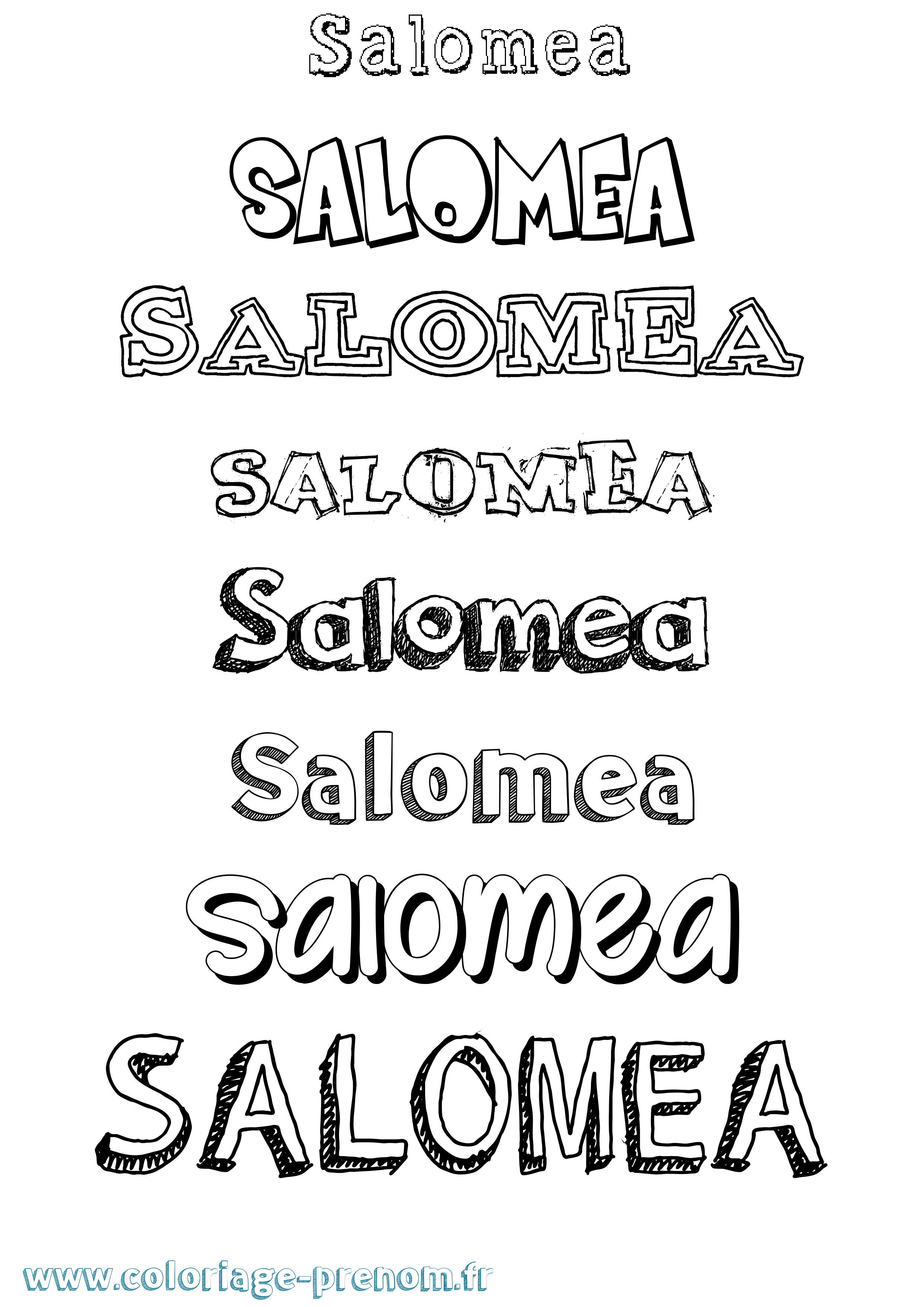 Coloriage prénom Salomea Dessiné