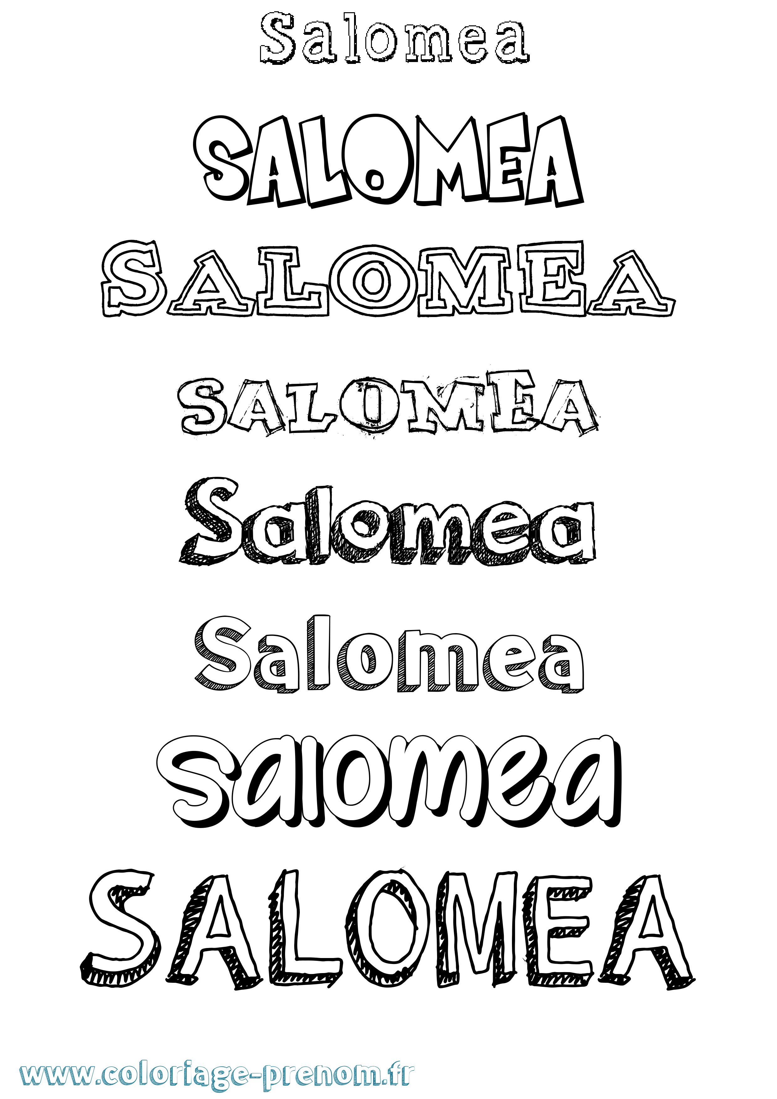 Coloriage Salomea Dessiné Coloriage prénom Salomea Dessiné