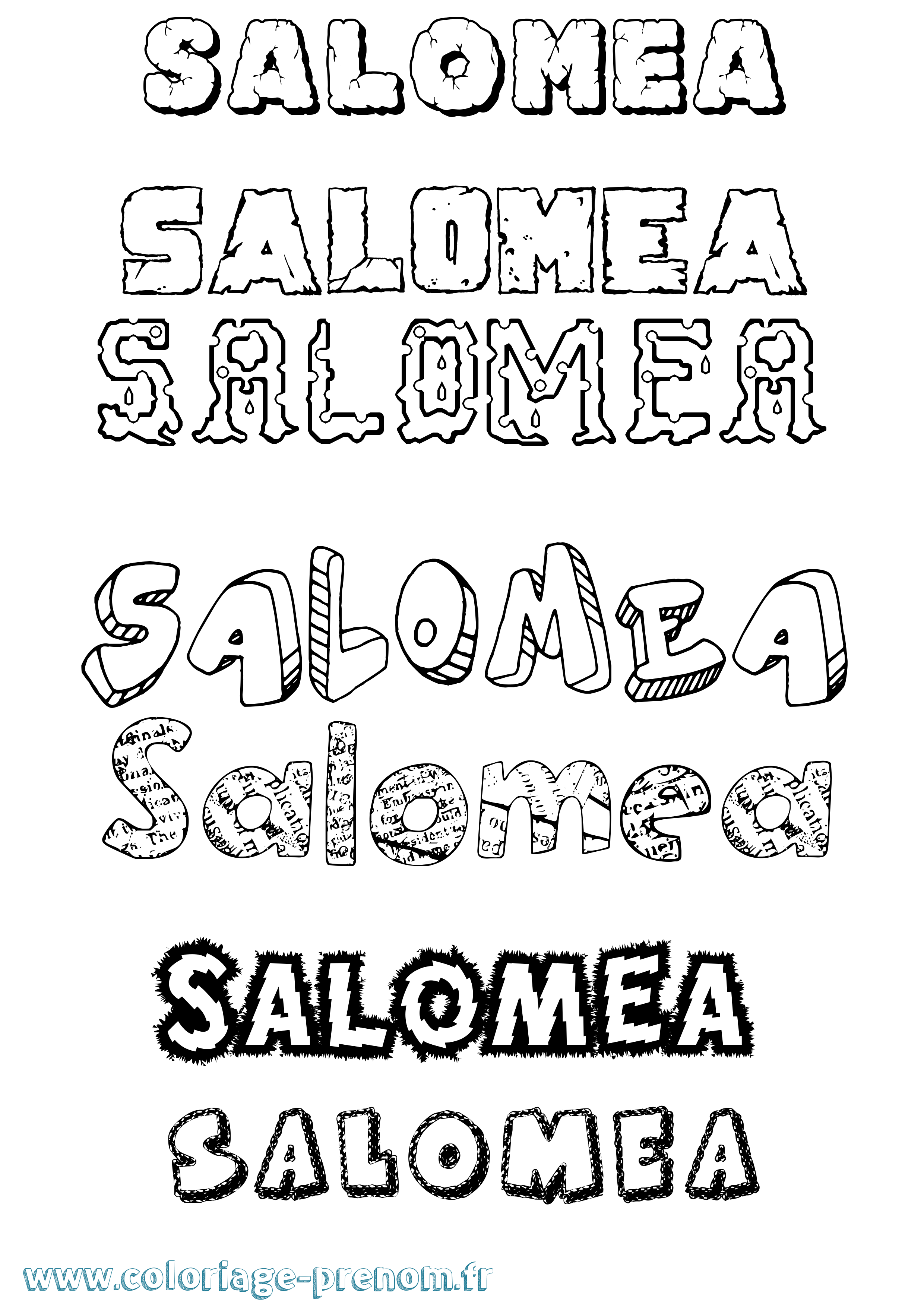 Coloriage prénom Salomea Destructuré