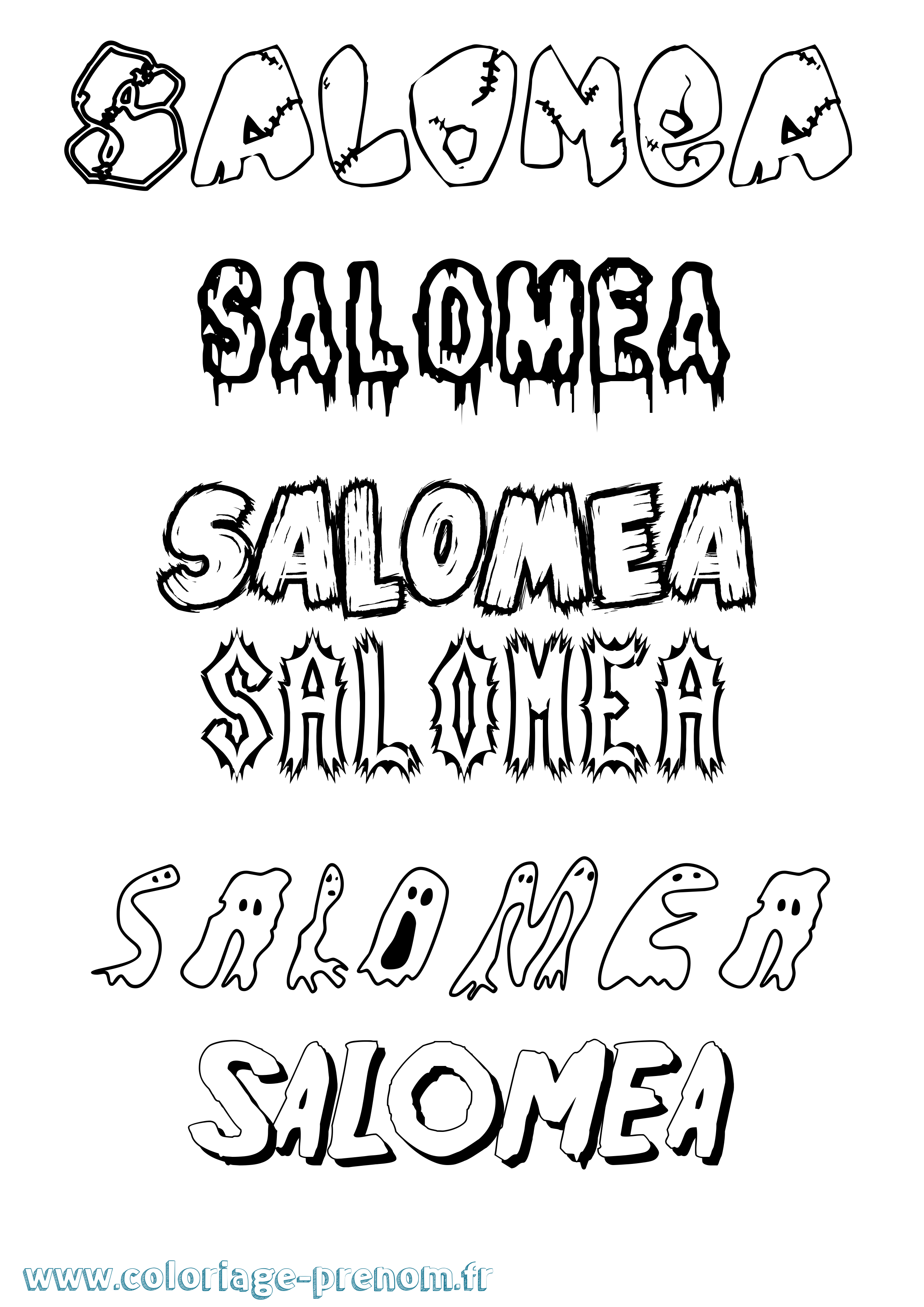 Coloriage Salomea Frisson Coloriage prénom Salomea Frisson