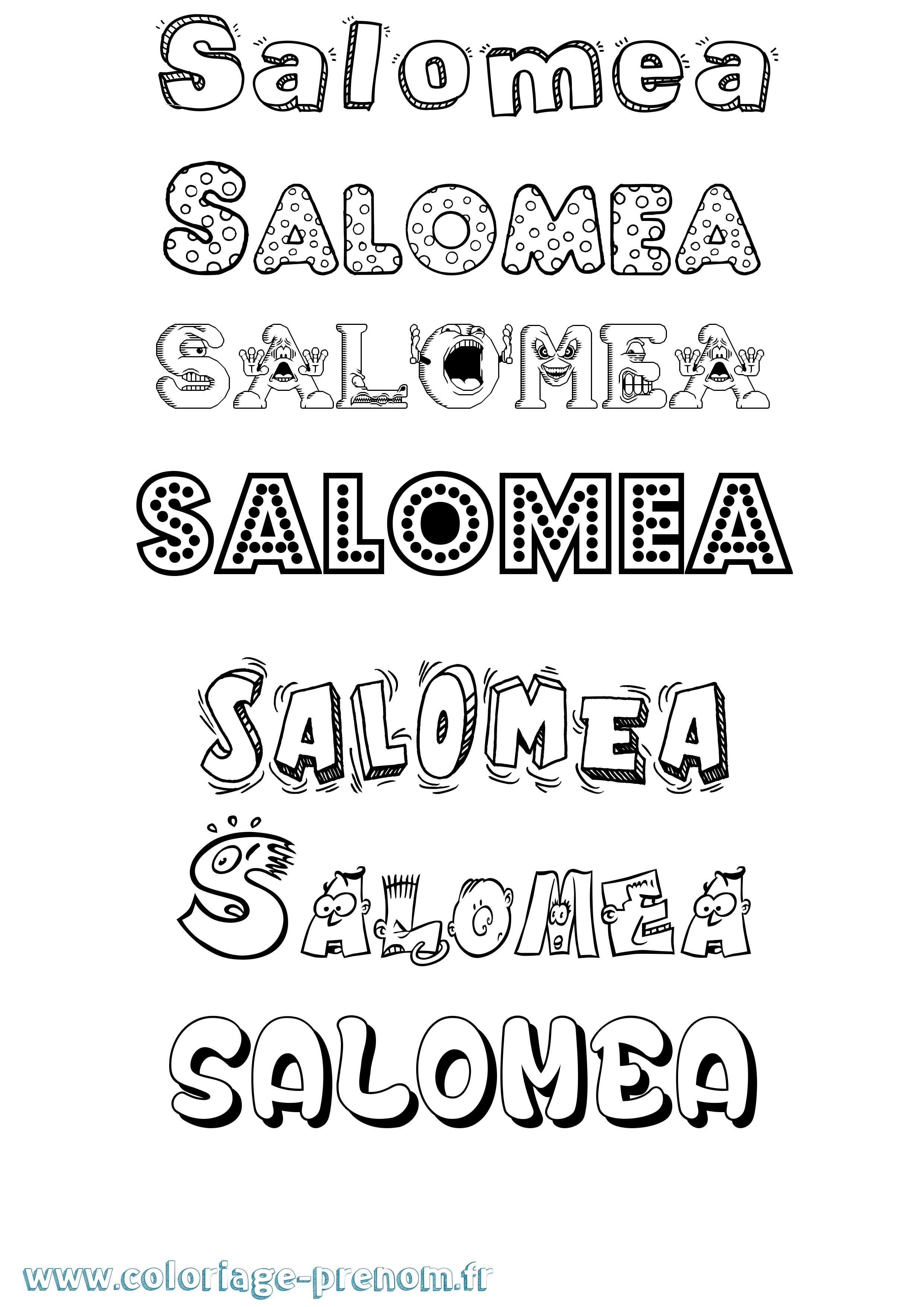Coloriage prénom Salomea Fun