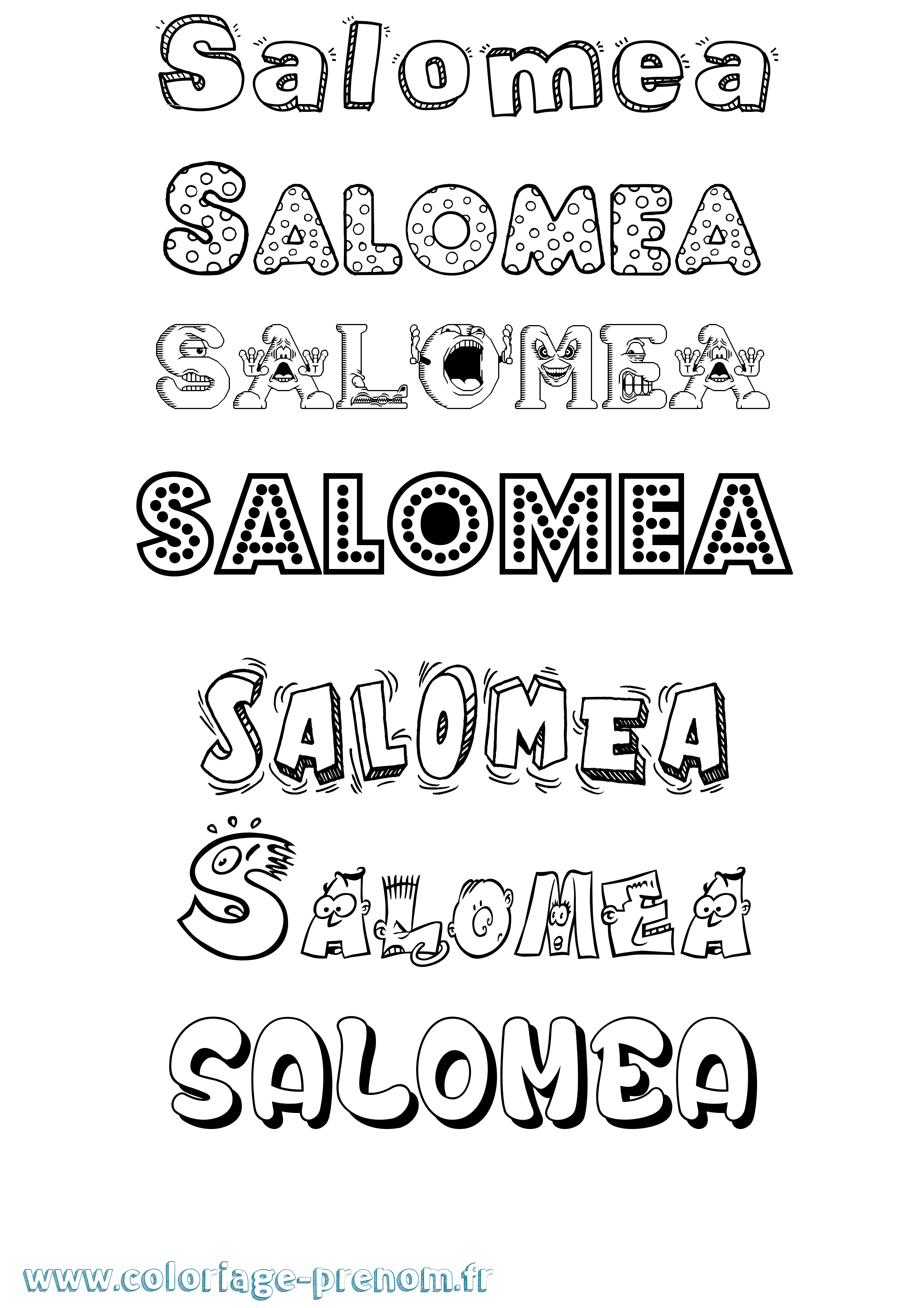 Coloriage Salomea Fun Coloriage prénom Salomea Fun