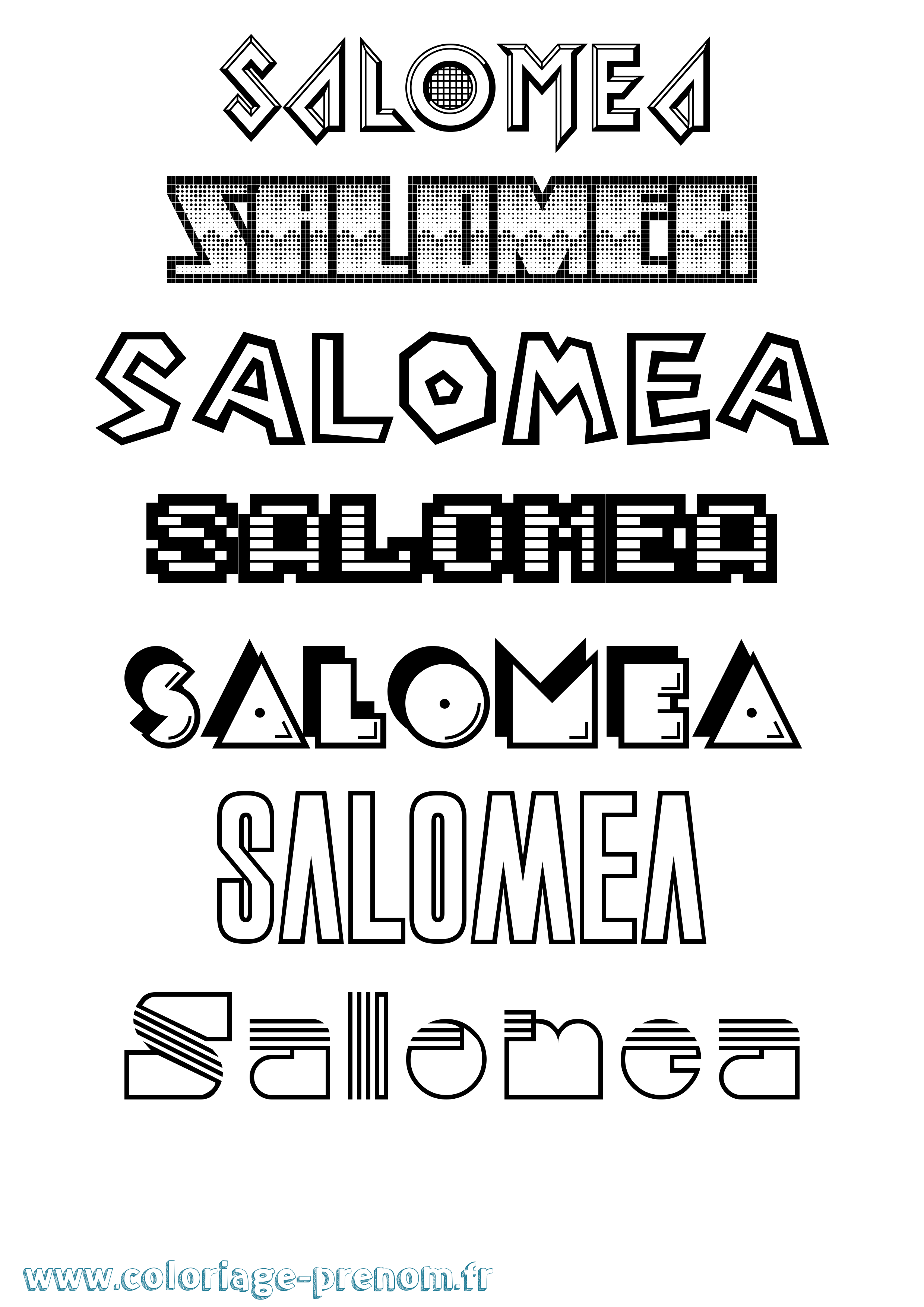 Coloriage prénom Salomea Jeux Vidéos