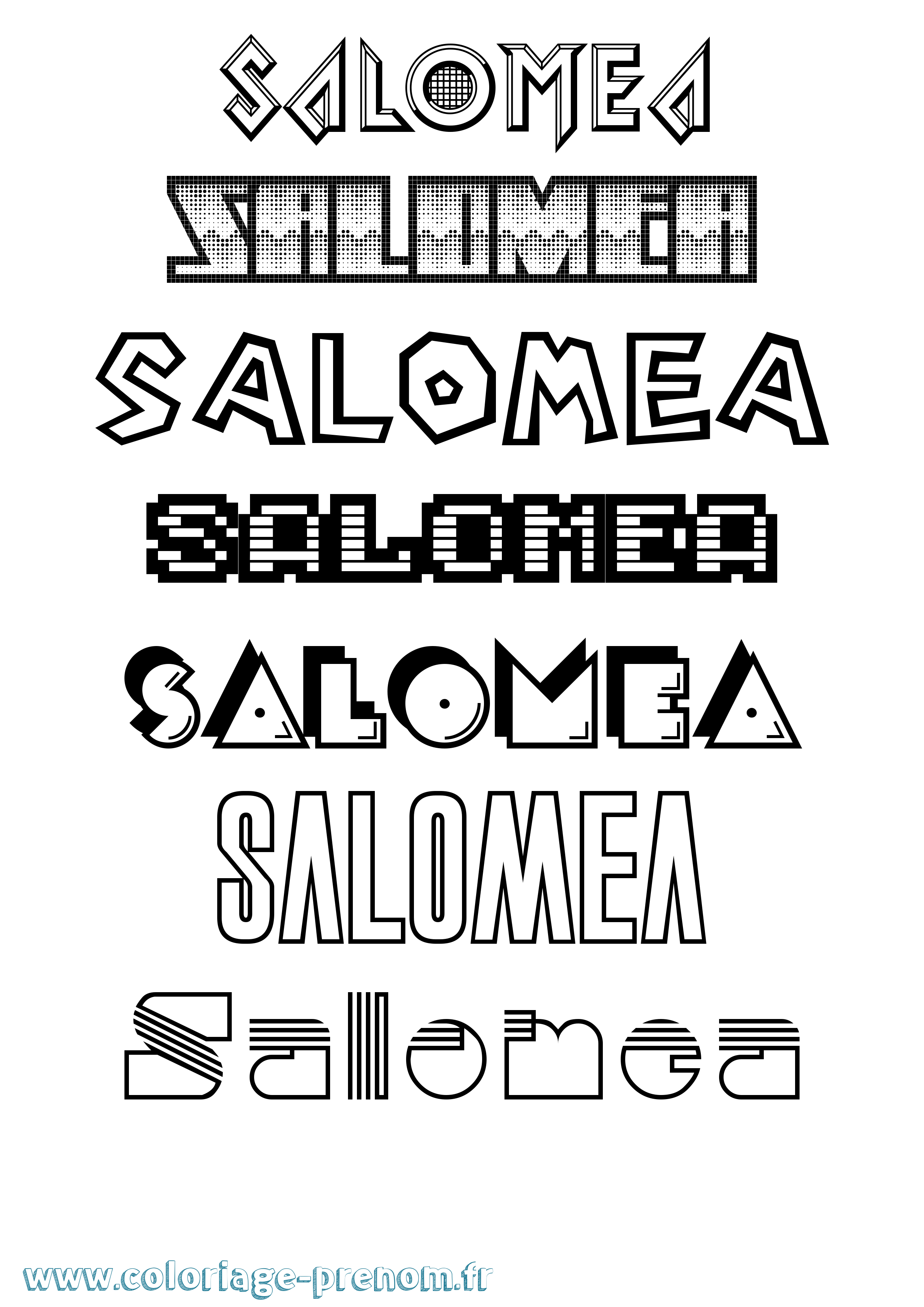 Coloriage Salomea Jeux Vidéos Coloriage prénom Salomea Jeux Vidéos