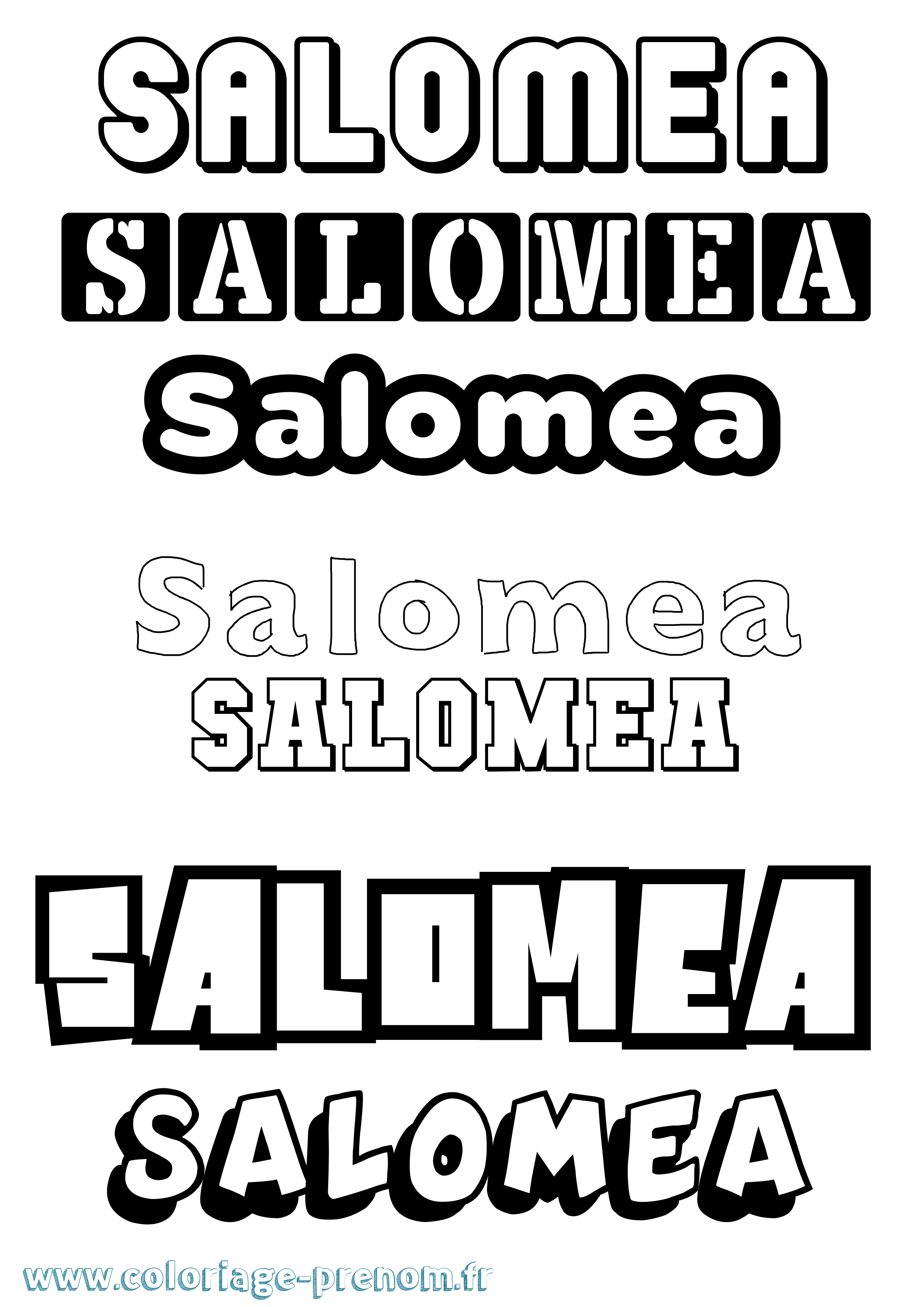 Coloriage prénom Salomea Simple