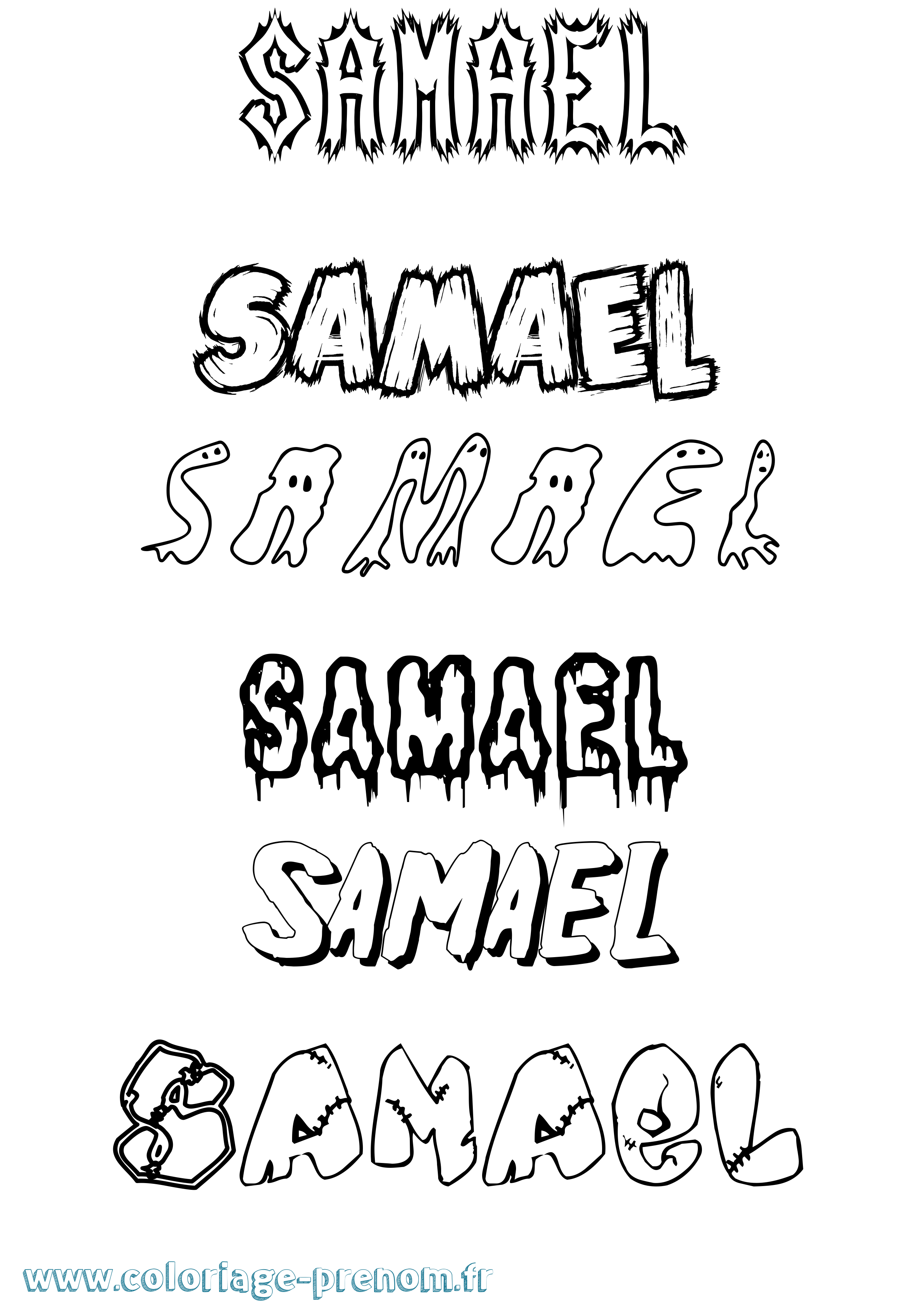 Coloriage Samael Frisson Coloriage prénom Samael Frisson